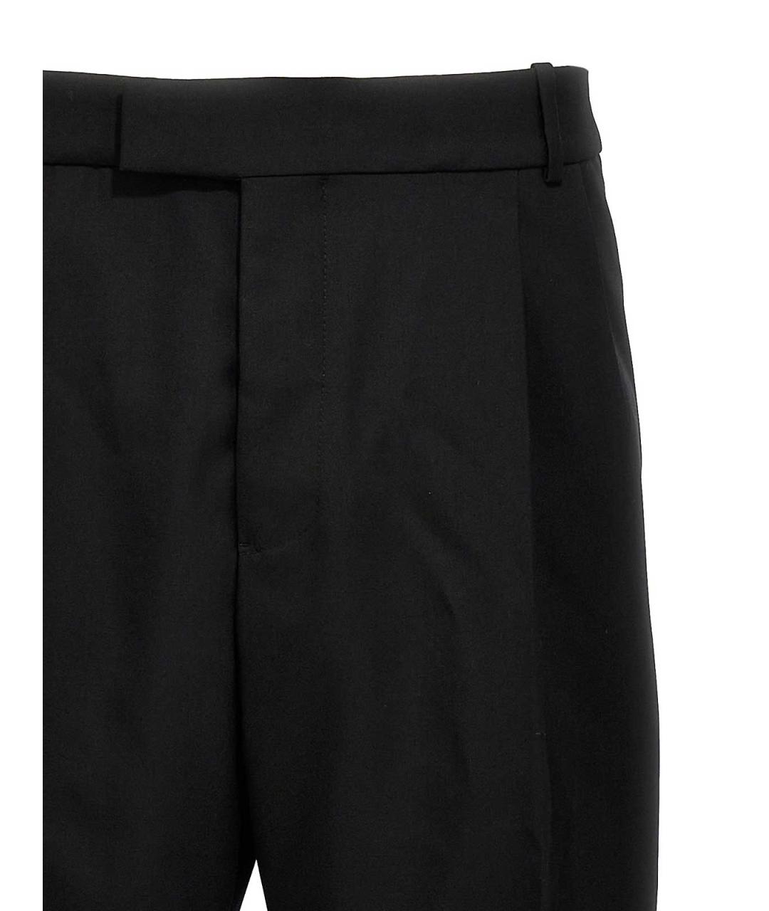 ALEXANDER MCQUEEN Черные шерстяные повседневные брюки, фото 3