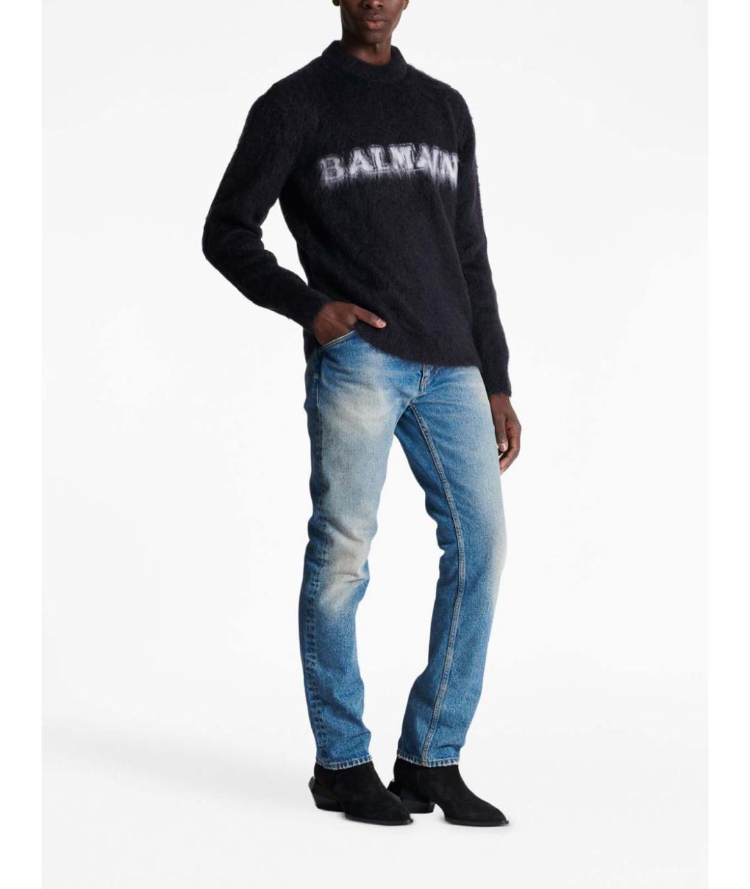 BALMAIN Черный шерстяной джемпер / свитер, фото 7