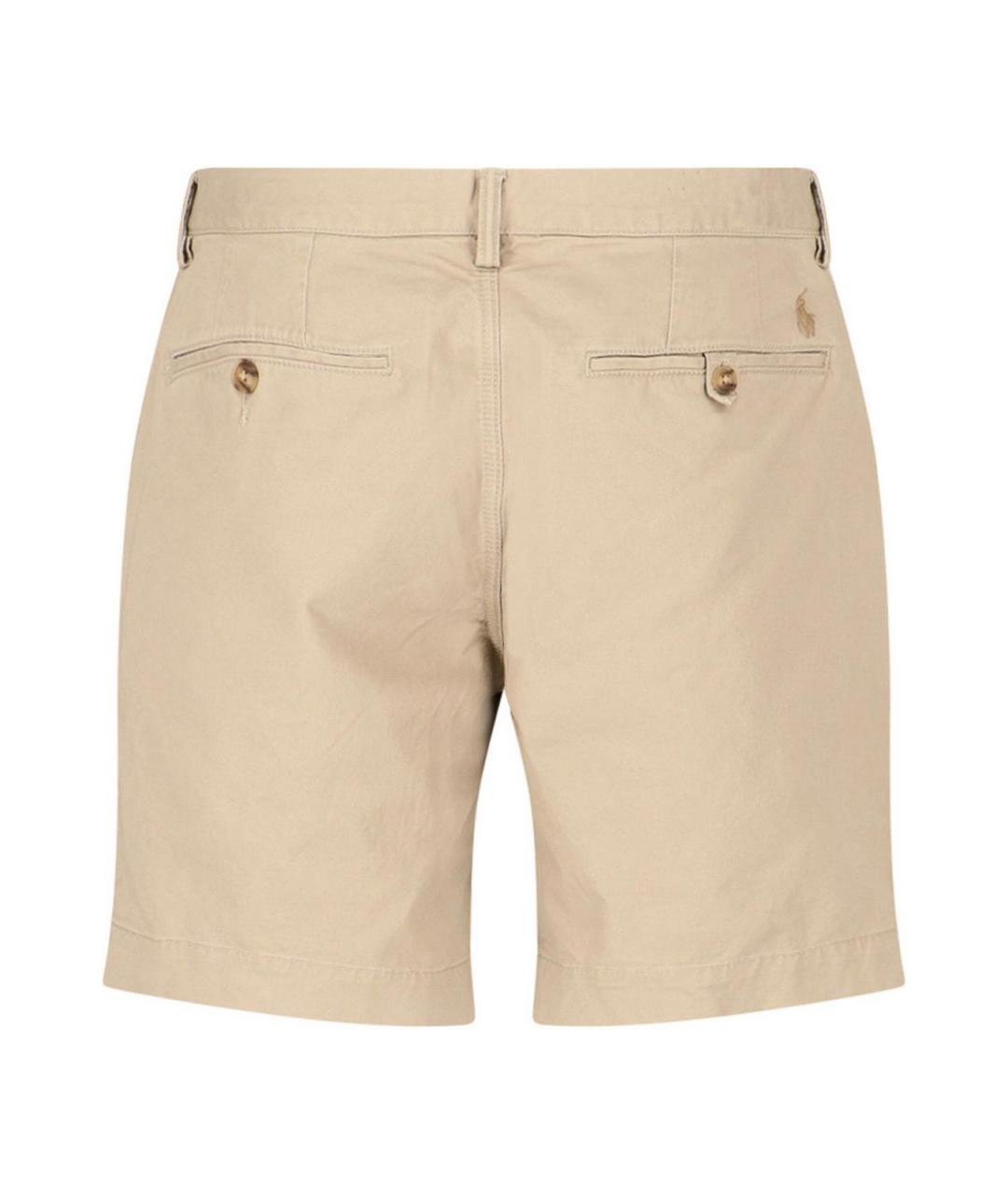 POLO RALPH LAUREN Бежевые хлопковые шорты, фото 3
