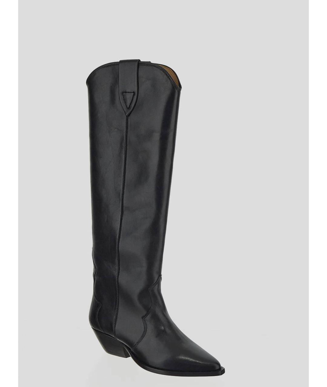 ISABEL MARANT Черные кожаные сапоги, фото 2