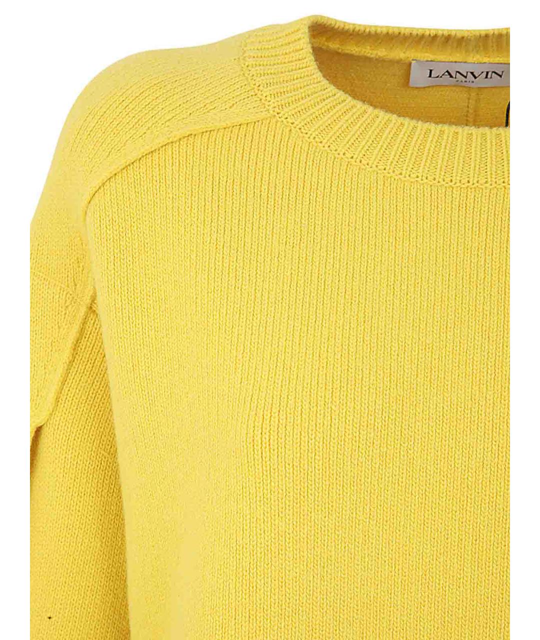 LANVIN Желтый шерстяной джемпер / свитер, фото 3