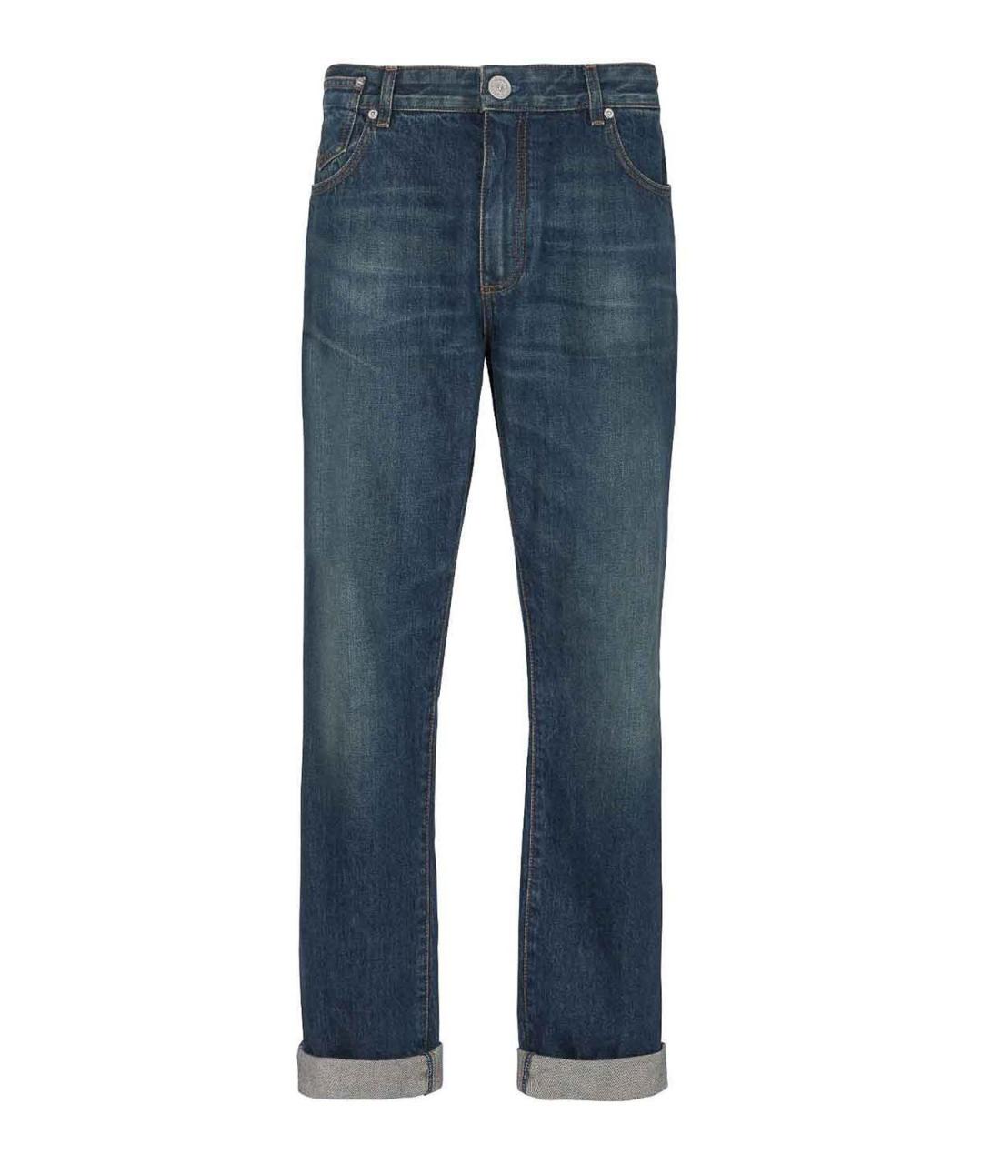 BALMAIN Синие хлопковые джинсы, фото 1