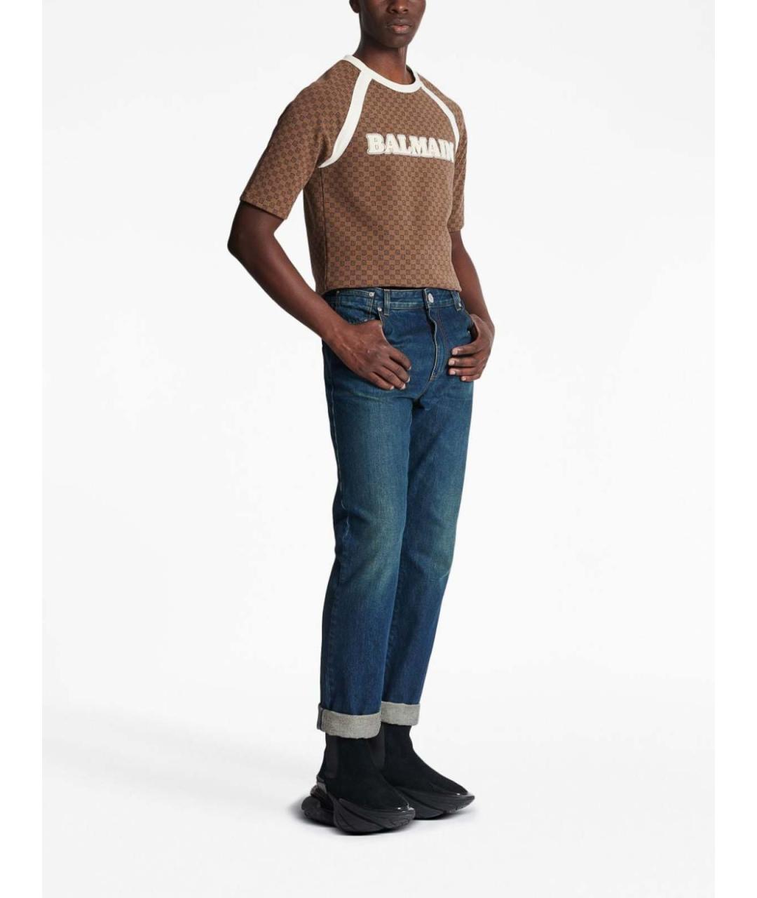 BALMAIN Синие хлопковые джинсы, фото 5