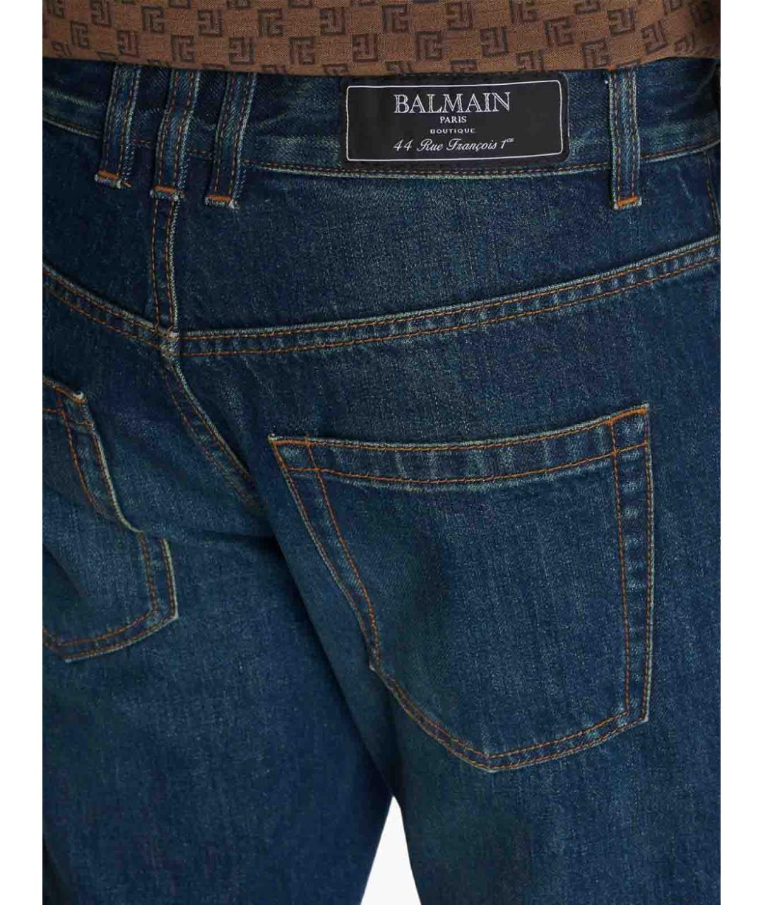 BALMAIN Синие хлопковые джинсы, фото 2