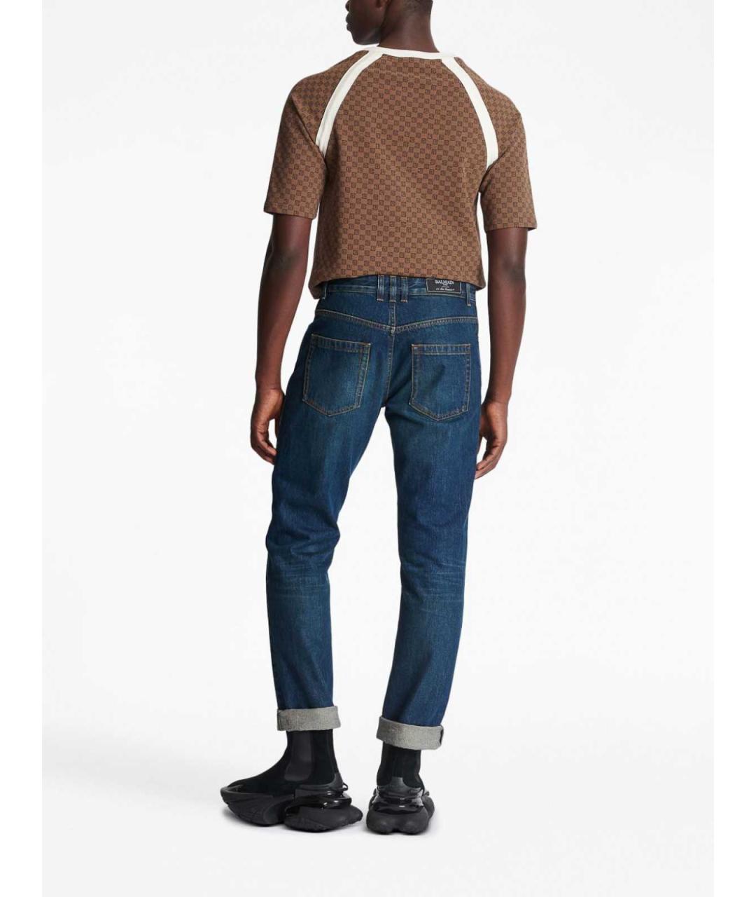 BALMAIN Синие хлопковые джинсы, фото 3