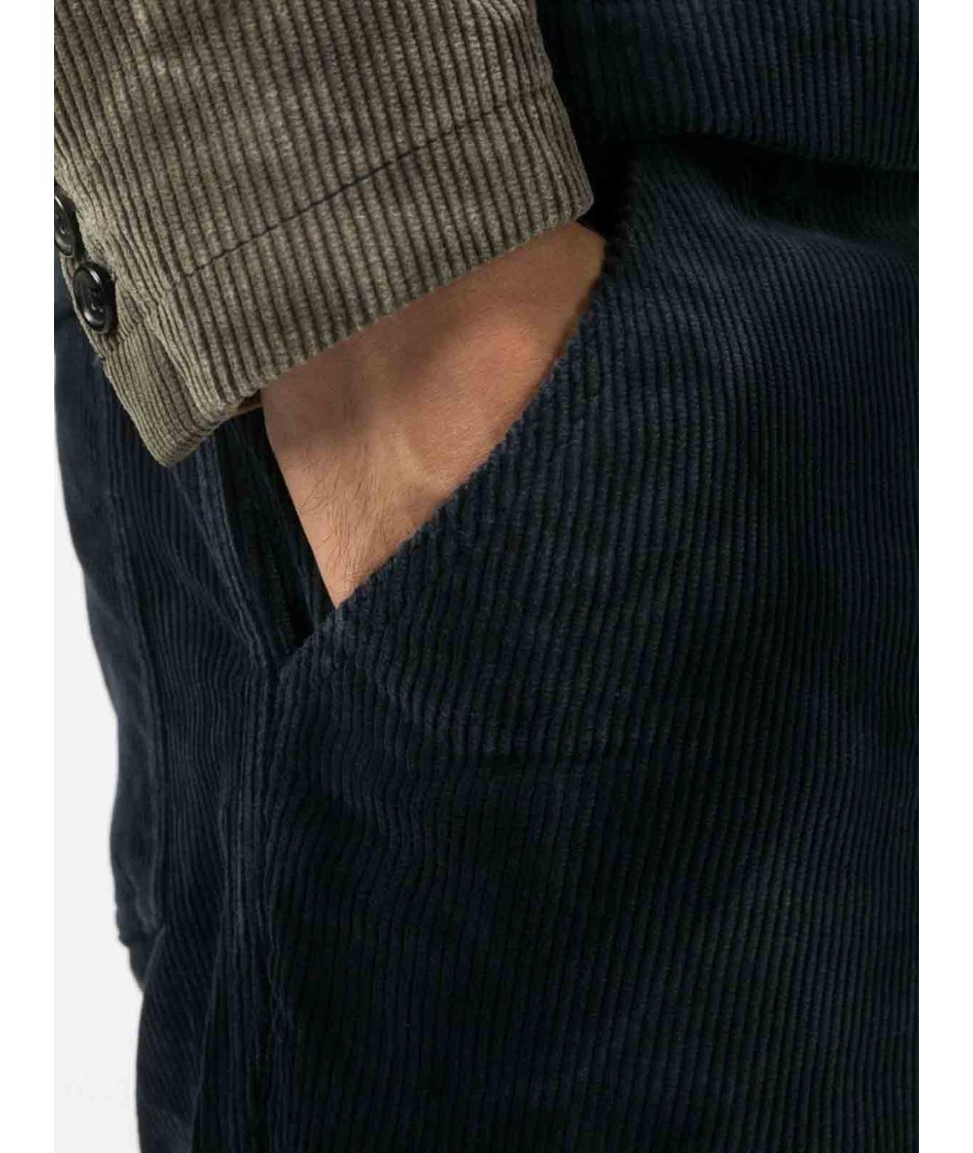 COMME DES GARÇONS Синие хлопковые повседневные брюки, фото 5