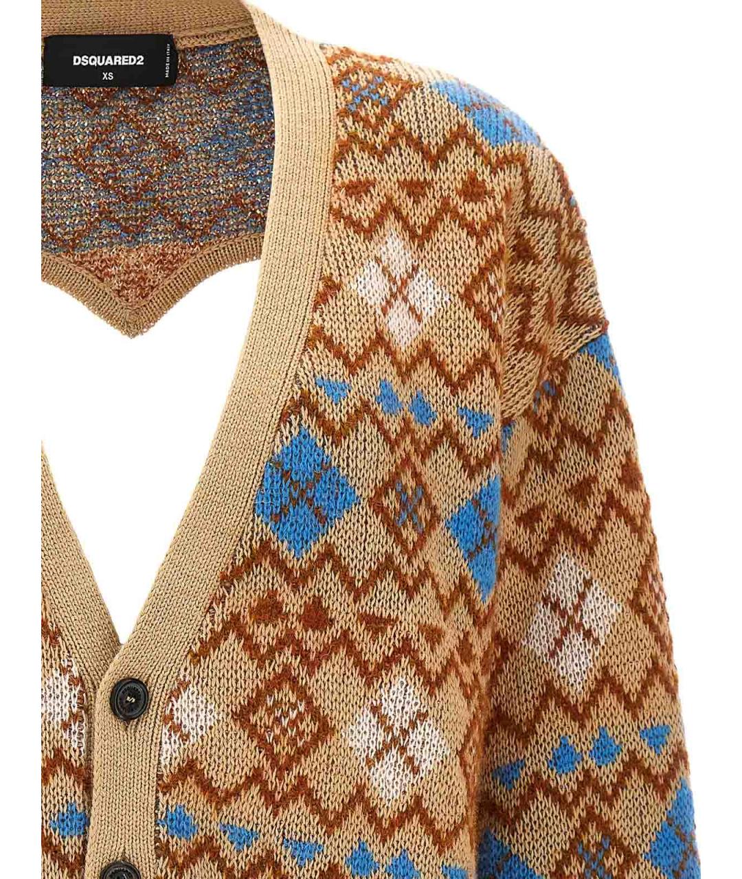 DSQUARED2 Мульти шерстяной кардиган, фото 3