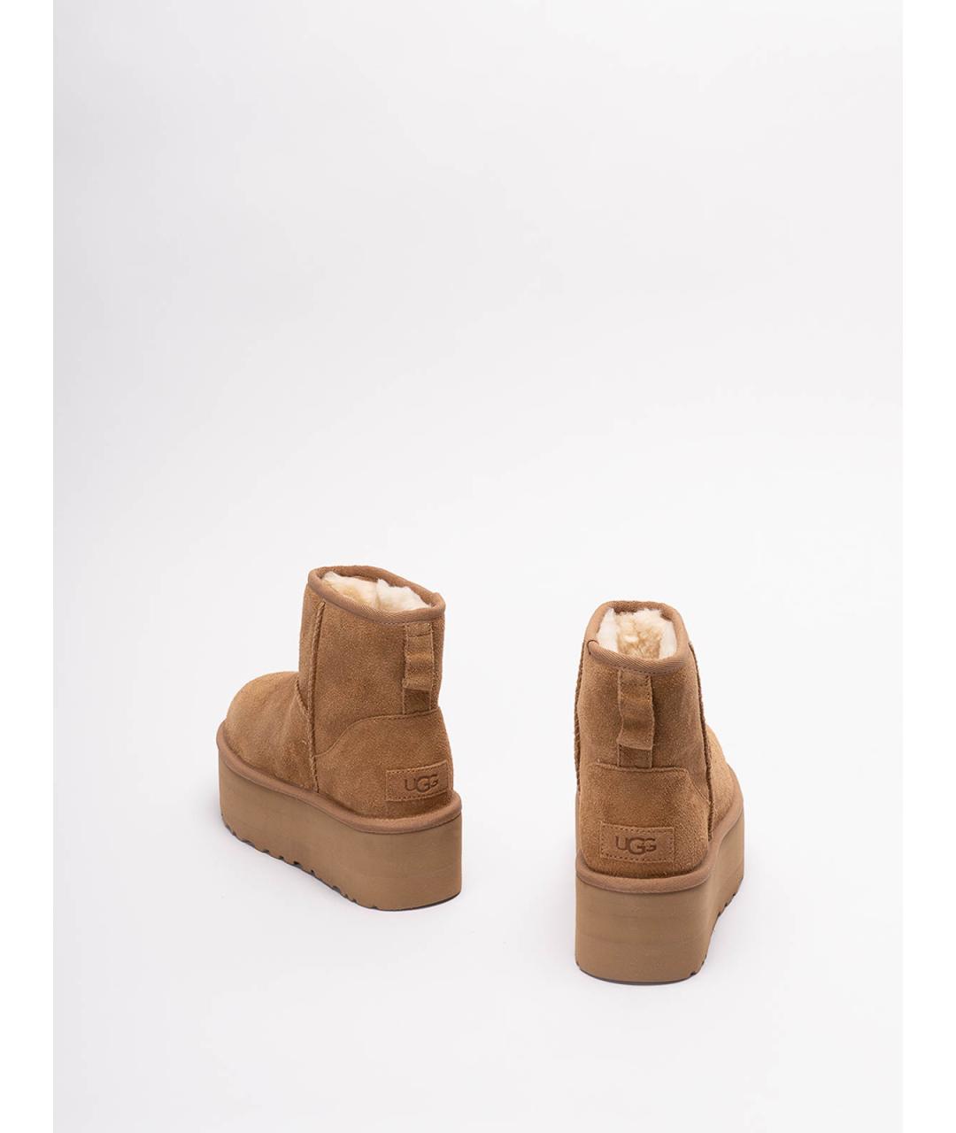 UGG Коричневые кожаные ботильоны, фото 3
