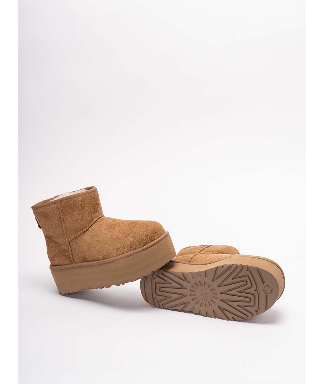 UGG Коричневые кожаные ботильоны, фото 4
