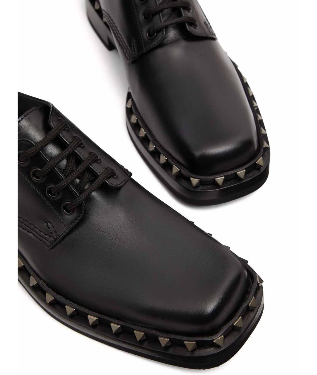 VALENTINO Черные кожаные туфли, фото 4