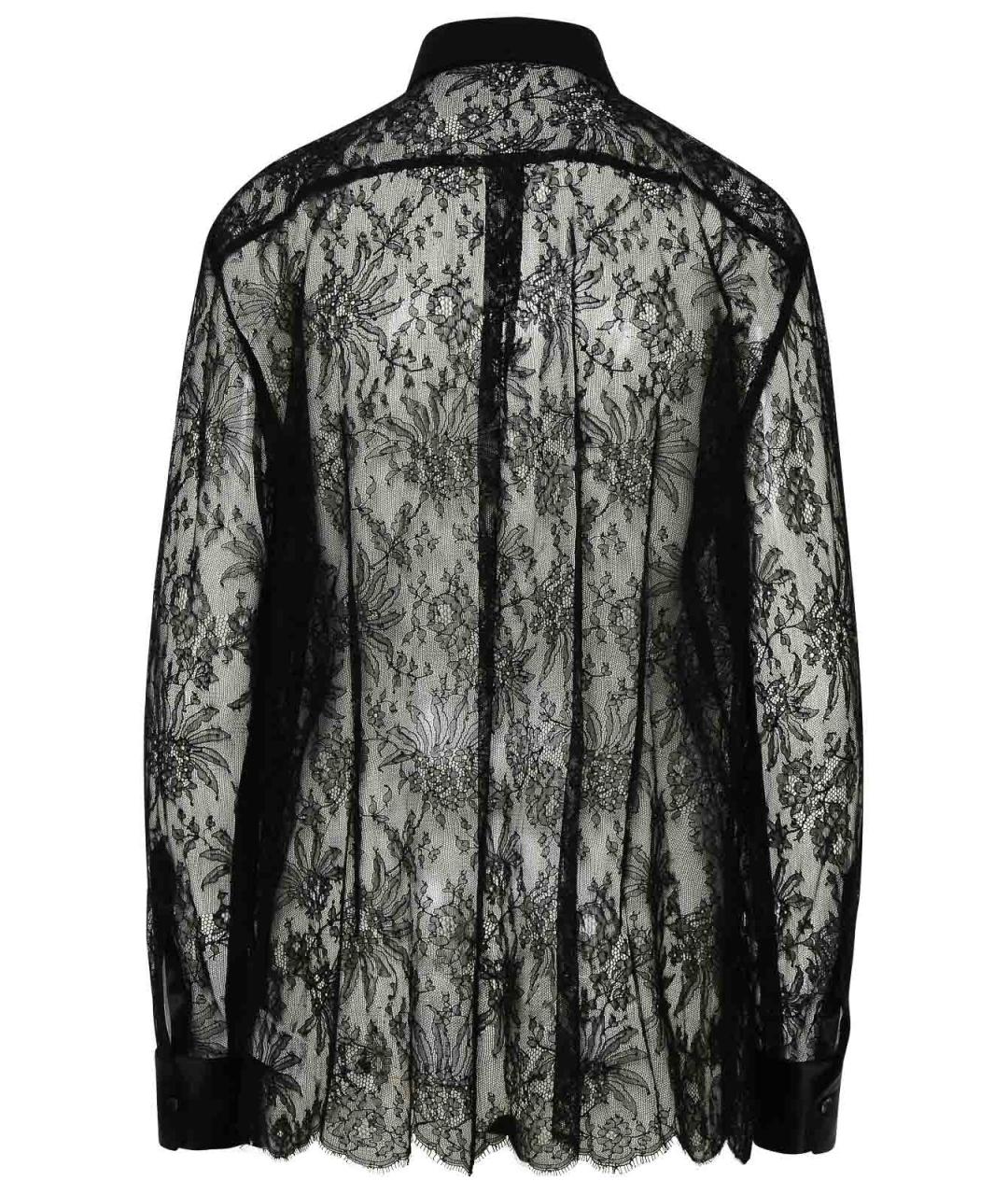 DOLCE&GABBANA Черная кружевная рубашка, фото 2