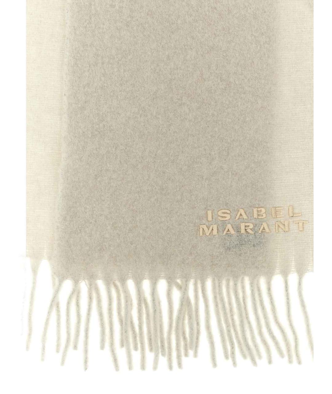 ISABEL MARANT Бежевый шерстяной шарф, фото 2