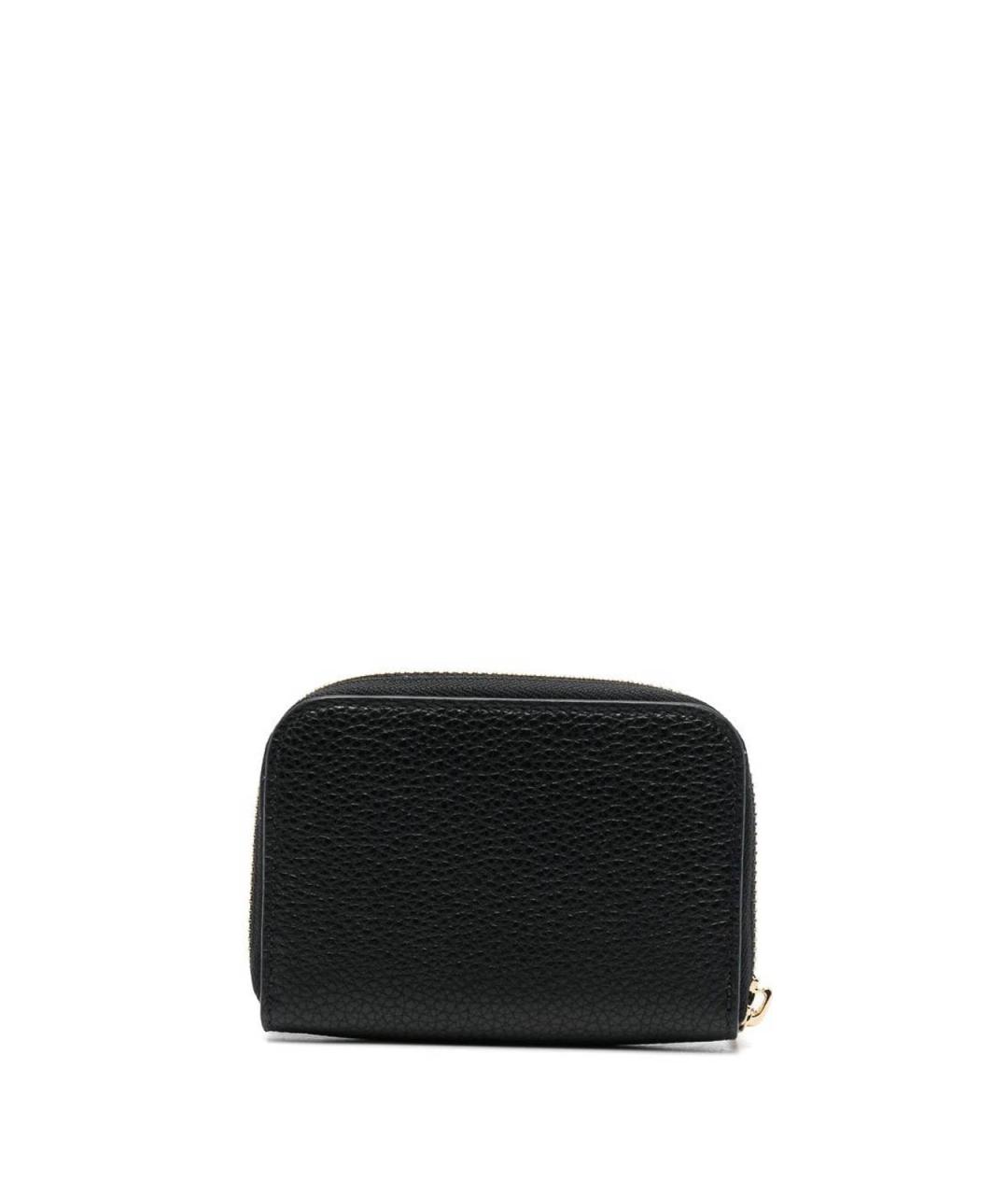 FERRAGAMO Черный кожаный кошелек, фото 3