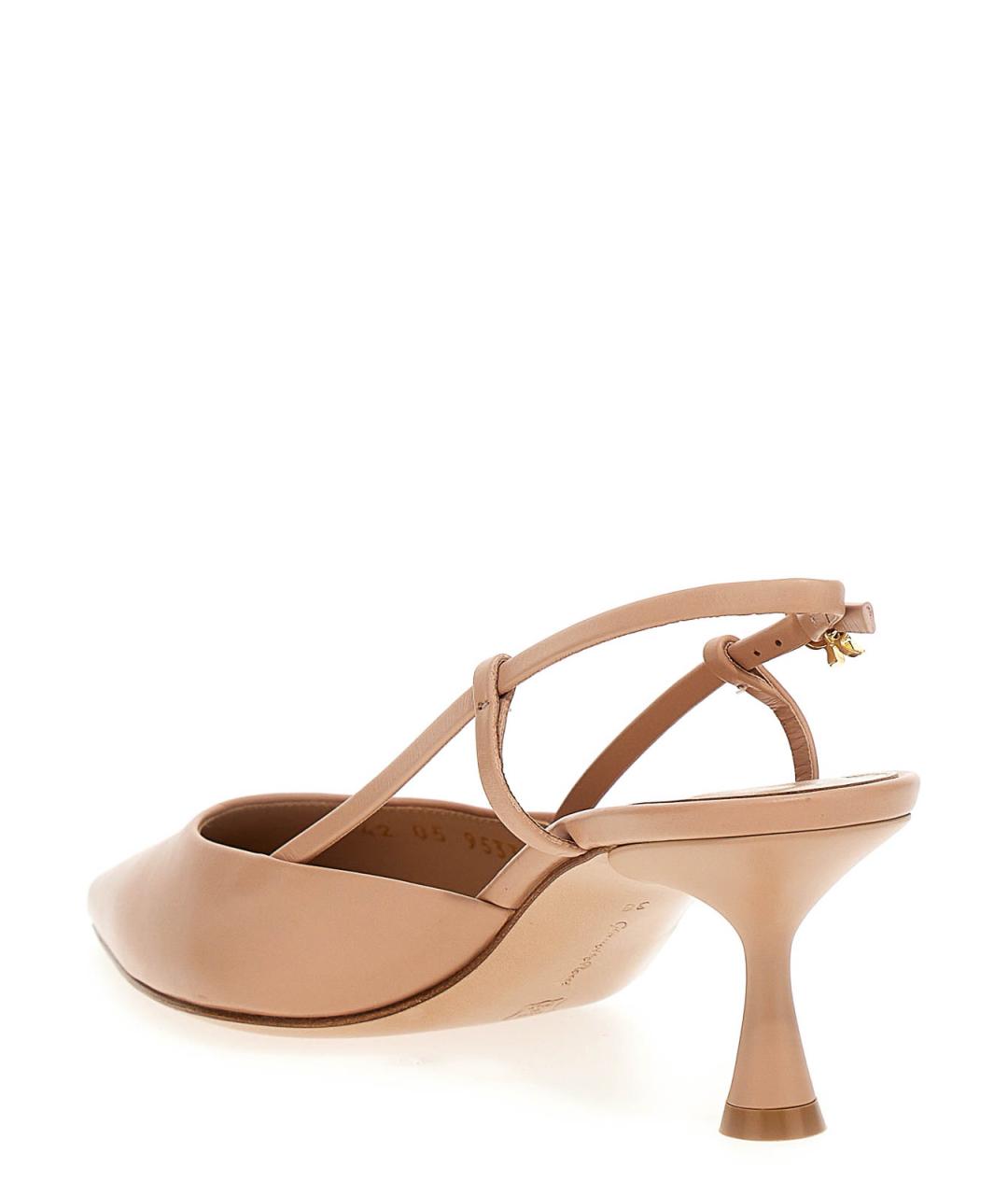 GIANVITO ROSSI Бежевые кожаные туфли, фото 2