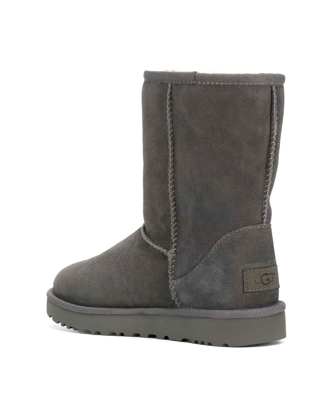 UGG Серые кожаные сапоги, фото 3