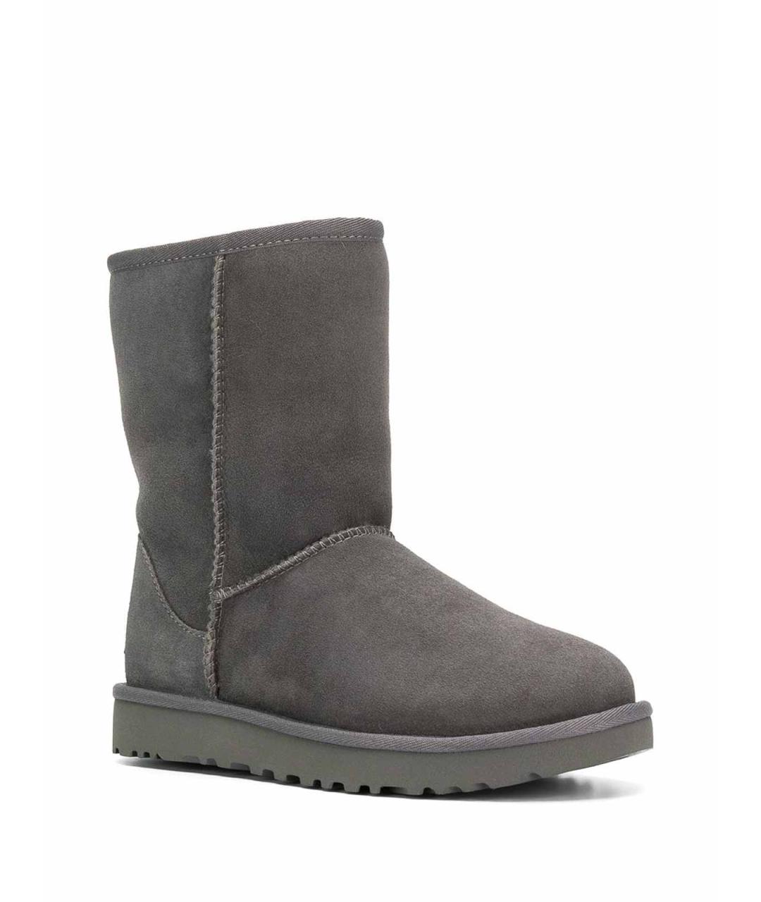 UGG Серые кожаные сапоги, фото 4