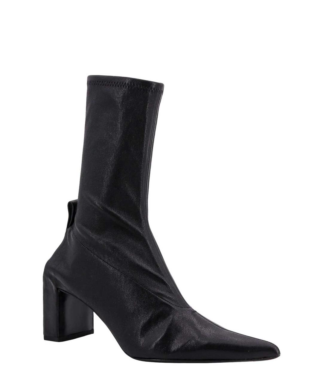 JIL SANDER Черные кожаные сапоги, фото 2