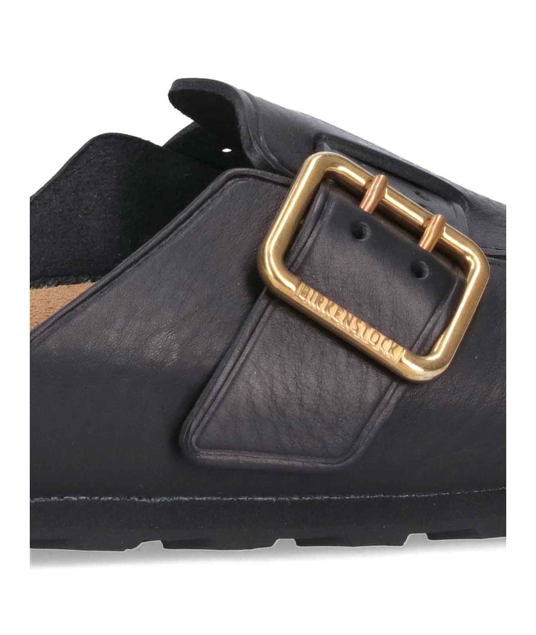 BIRKENSTOCK Черные кожаные сандалии, фото 4