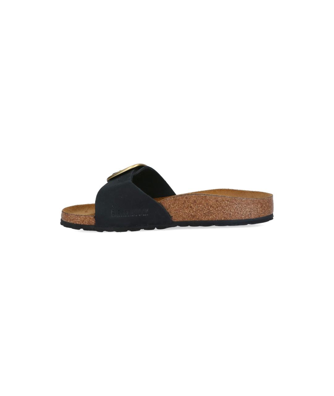 BIRKENSTOCK Черные кожаные шлепанцы, фото 3