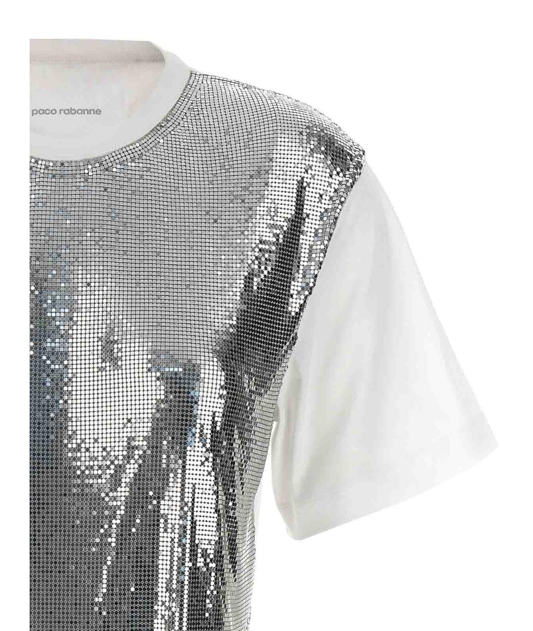 PACO RABANNE Серебряная футболка, фото 3