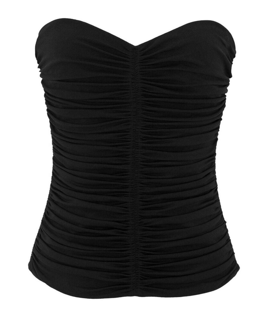 SAINT LAURENT Черная вискозная майка, фото 1