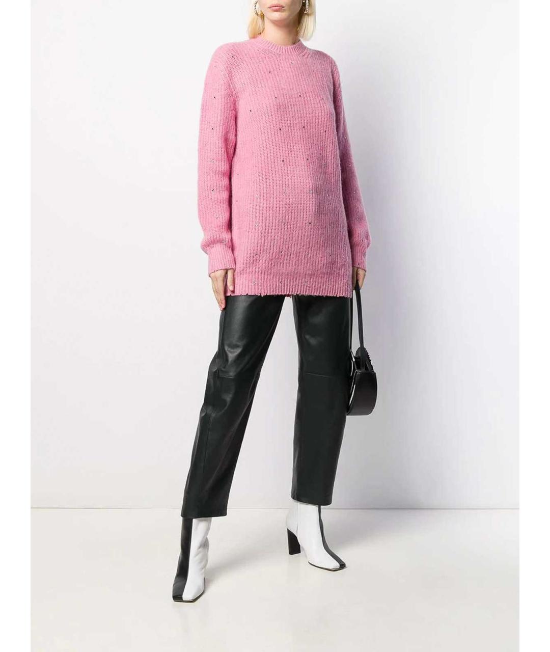 MSGM Розовый шерстяной джемпер / свитер, фото 2