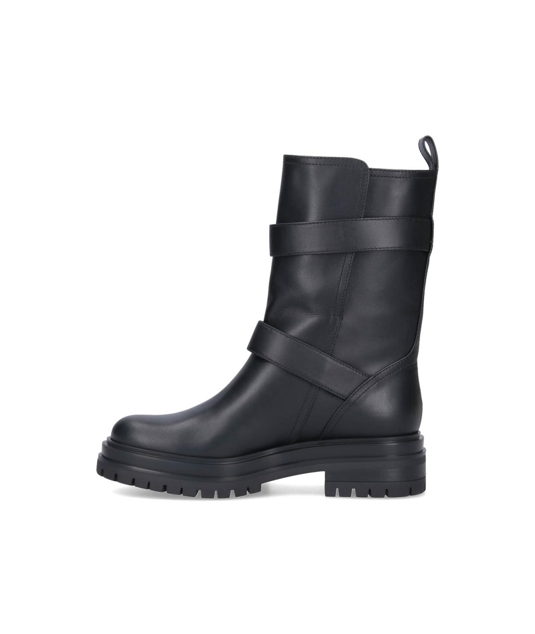 GIANVITO ROSSI Черные кожаные сапоги, фото 3