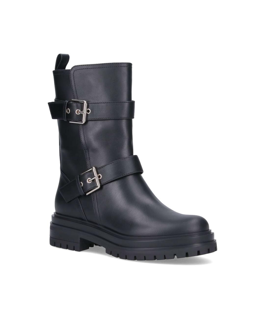 GIANVITO ROSSI Черные кожаные сапоги, фото 2