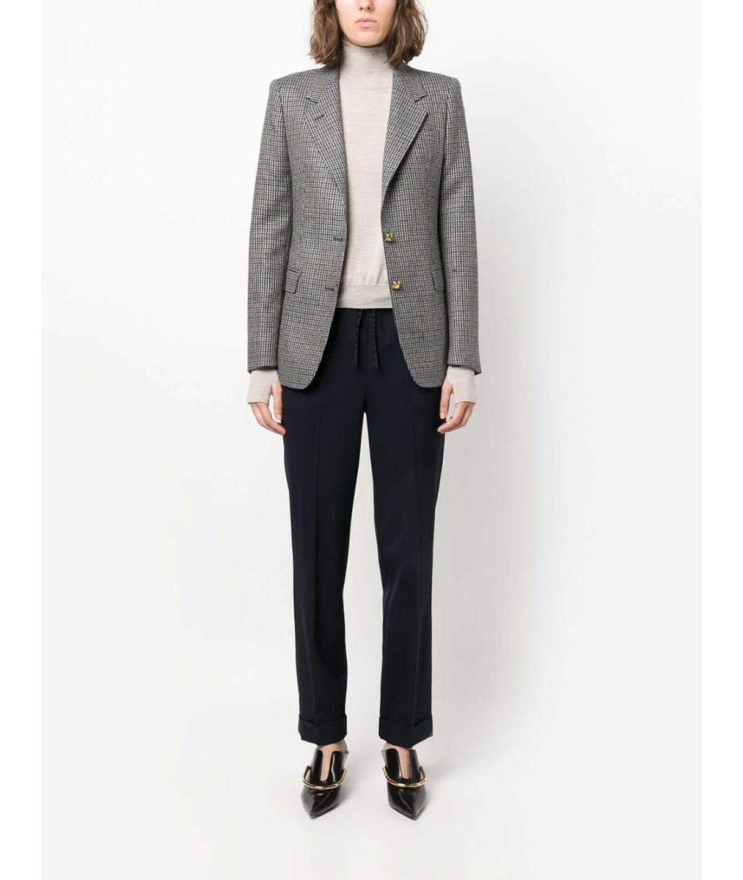 P.A.R.O.S.H. Синие шерстяные брюки широкие, фото 2