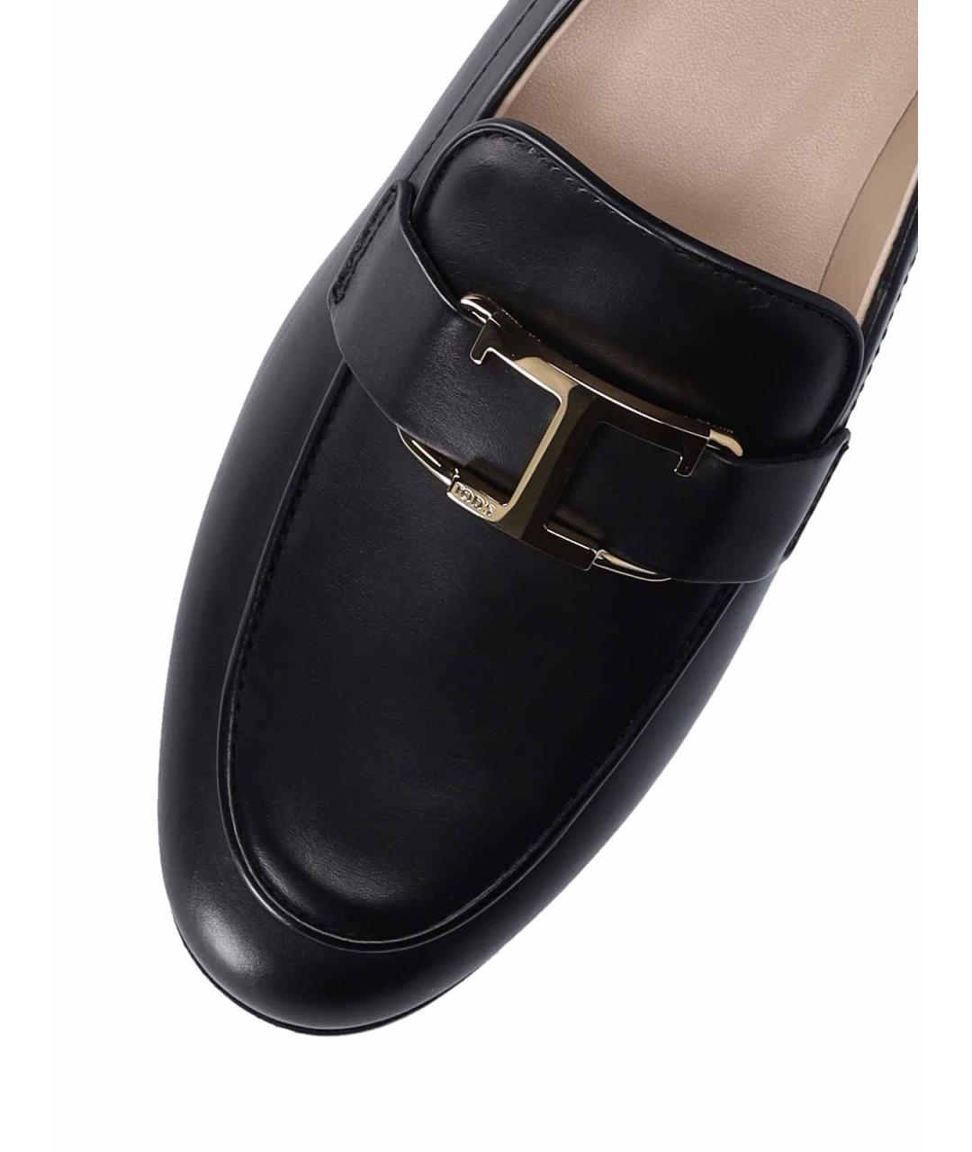 TOD'S Черные кожаные лоферы, фото 4
