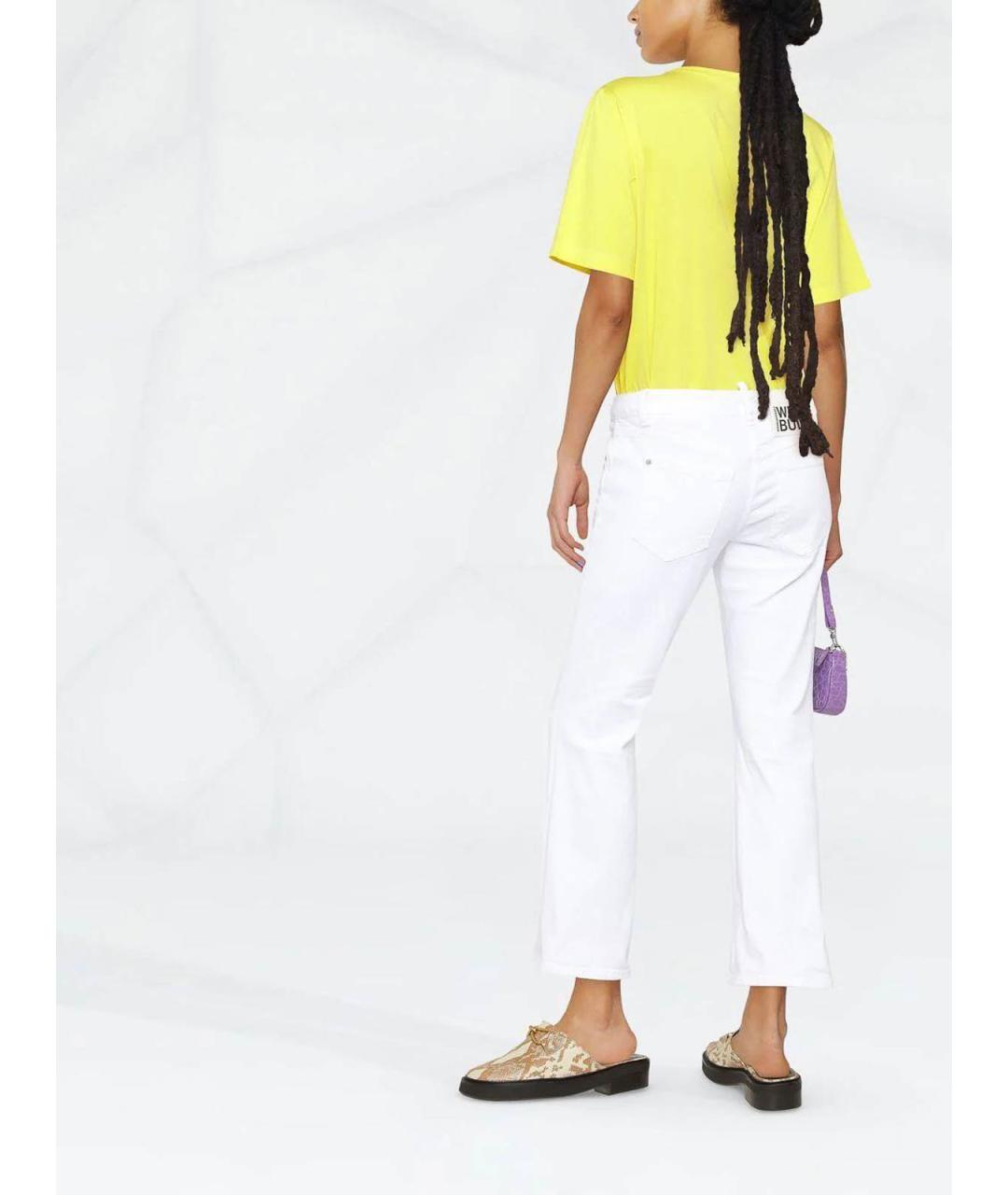 DSQUARED2 Белые хлопковые брюки узкие, фото 3