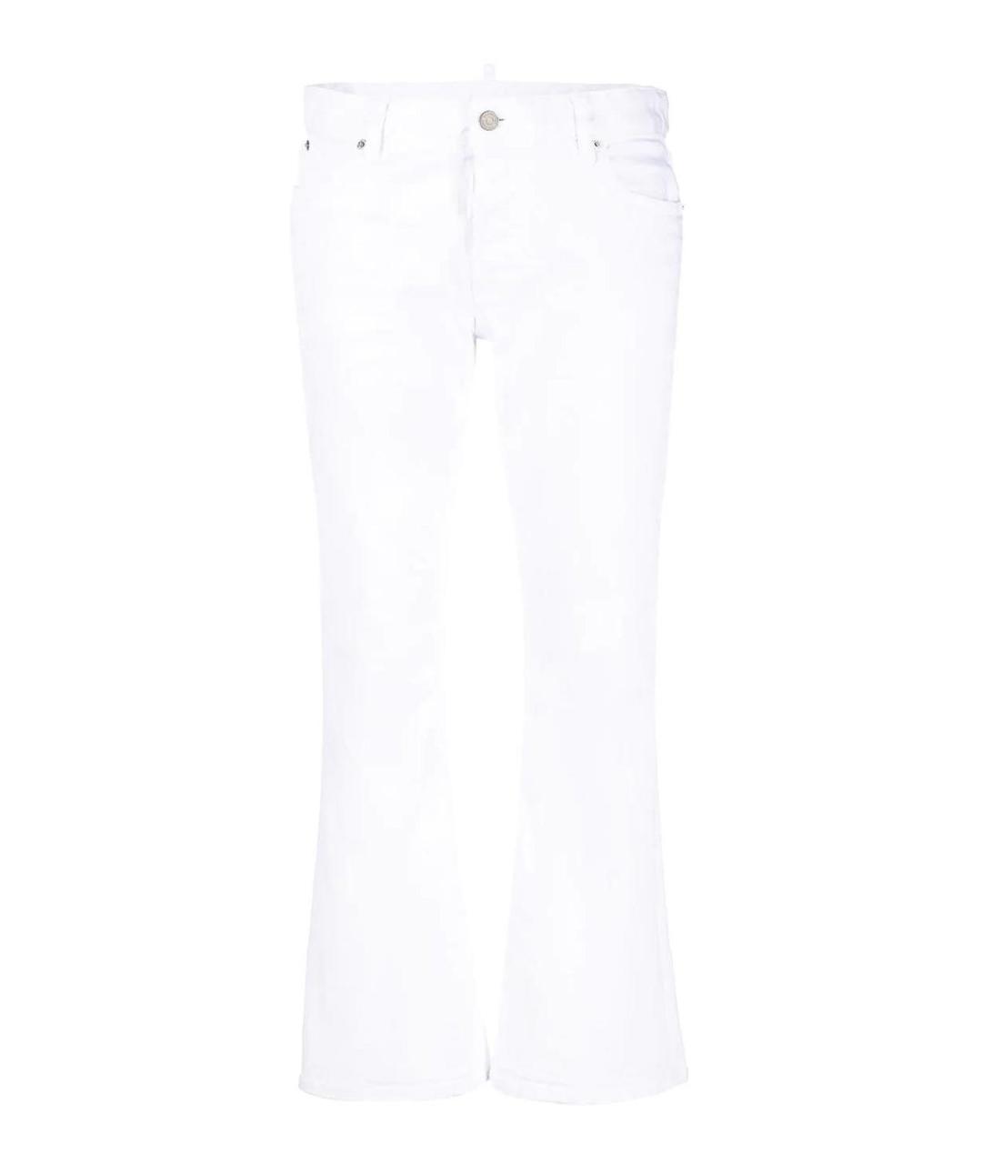 DSQUARED2 Белые хлопковые брюки узкие, фото 1