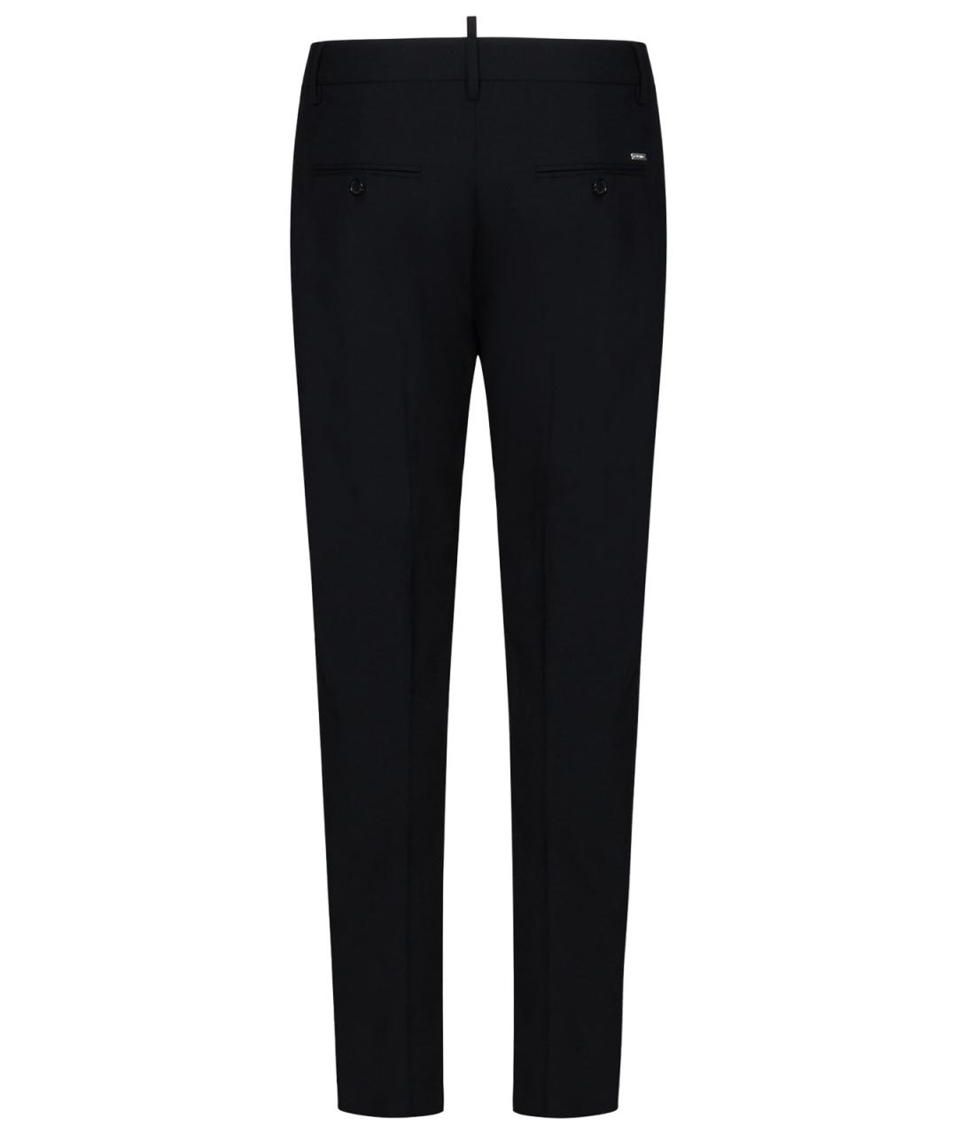 DSQUARED2 Черные полиэстеровые классические брюки, фото 2