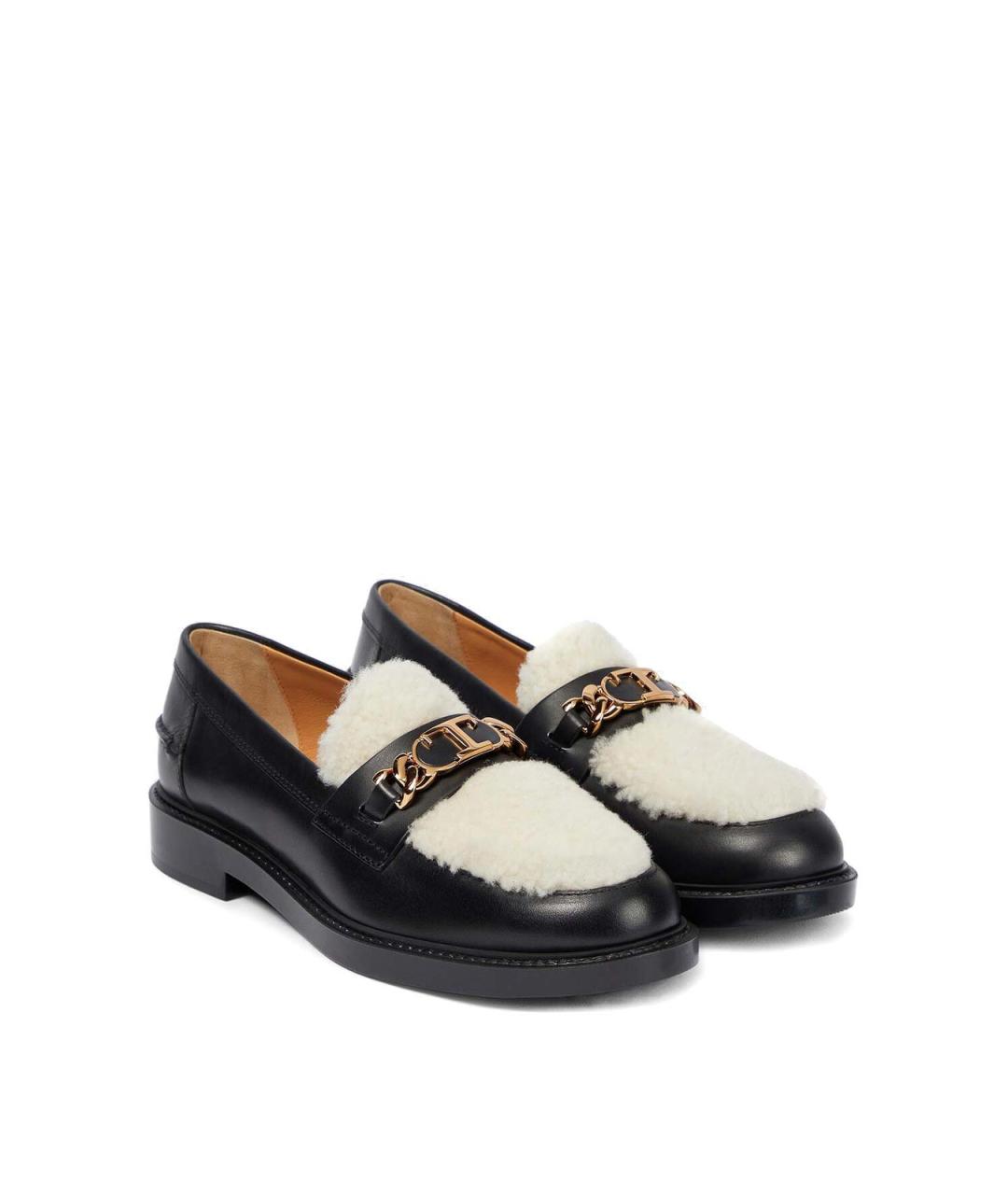 TOD'S Черные кожаные лоферы, фото 2