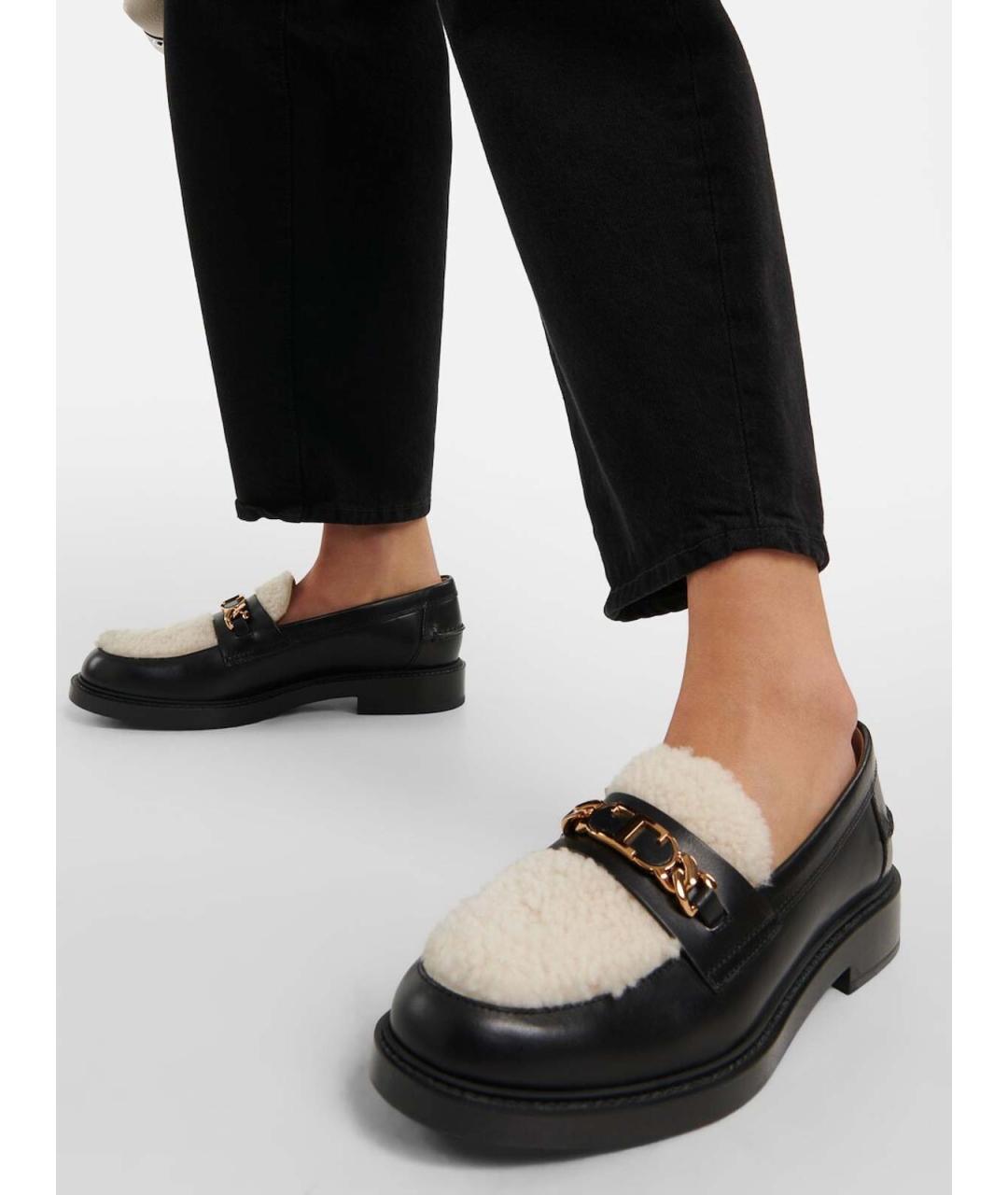 TOD'S Черные кожаные лоферы, фото 5