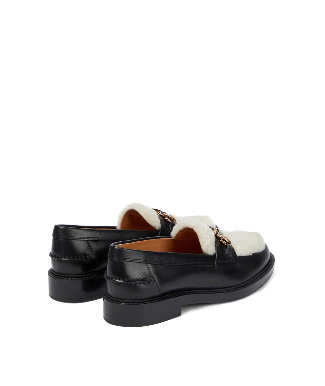 TOD'S Черные кожаные лоферы, фото 3