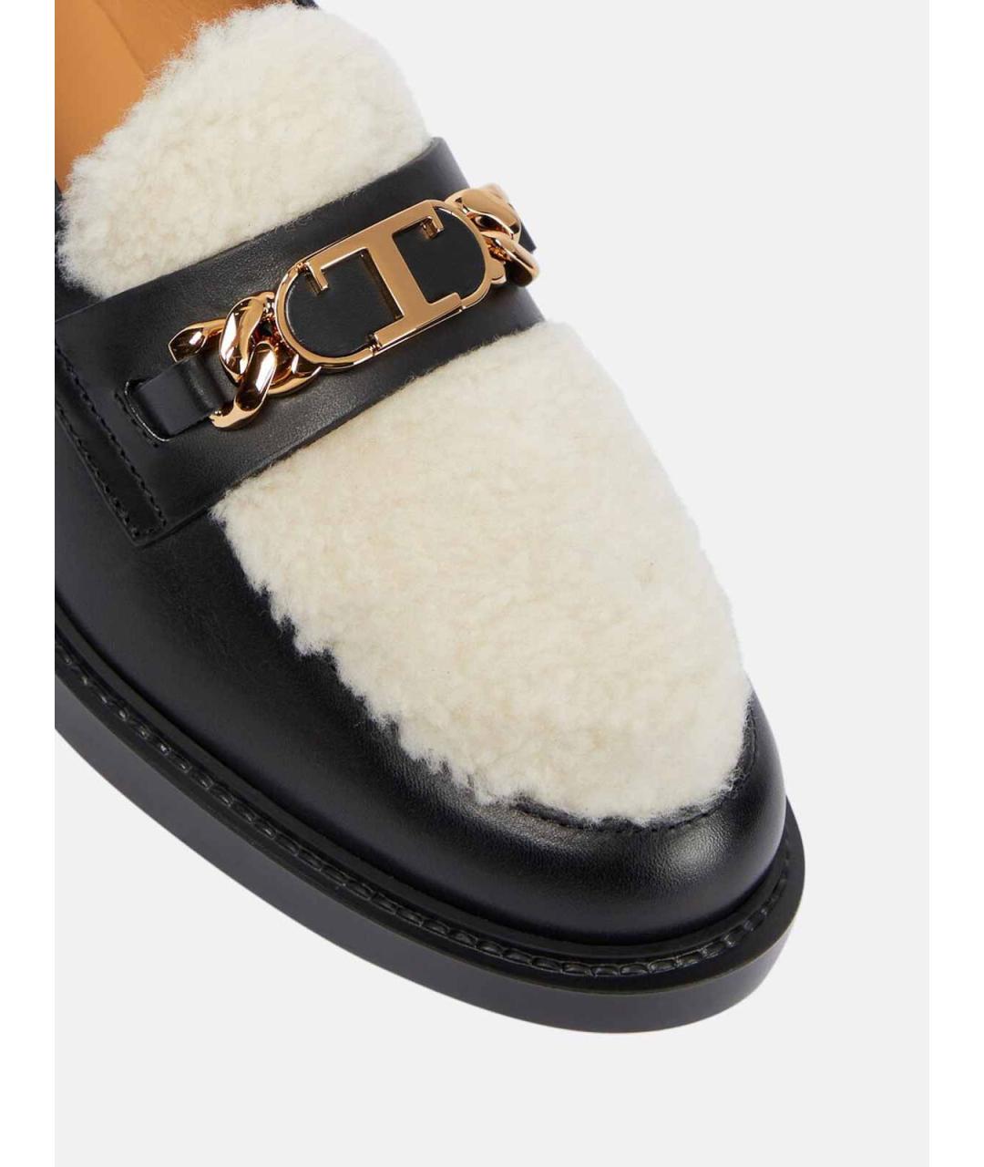 TOD'S Черные кожаные лоферы, фото 4