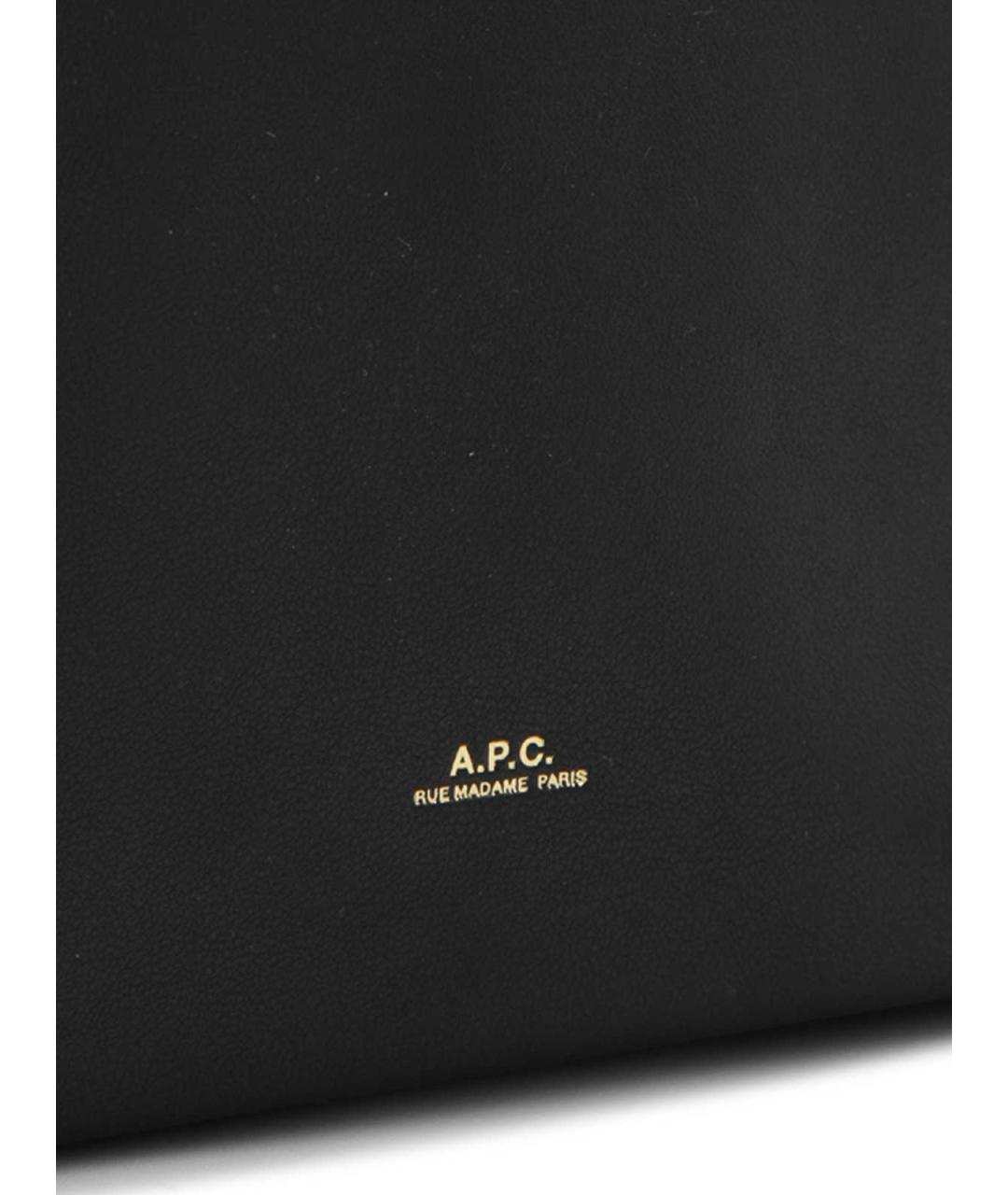 A.P.C. Черная кожаная сумка через плечо, фото 4