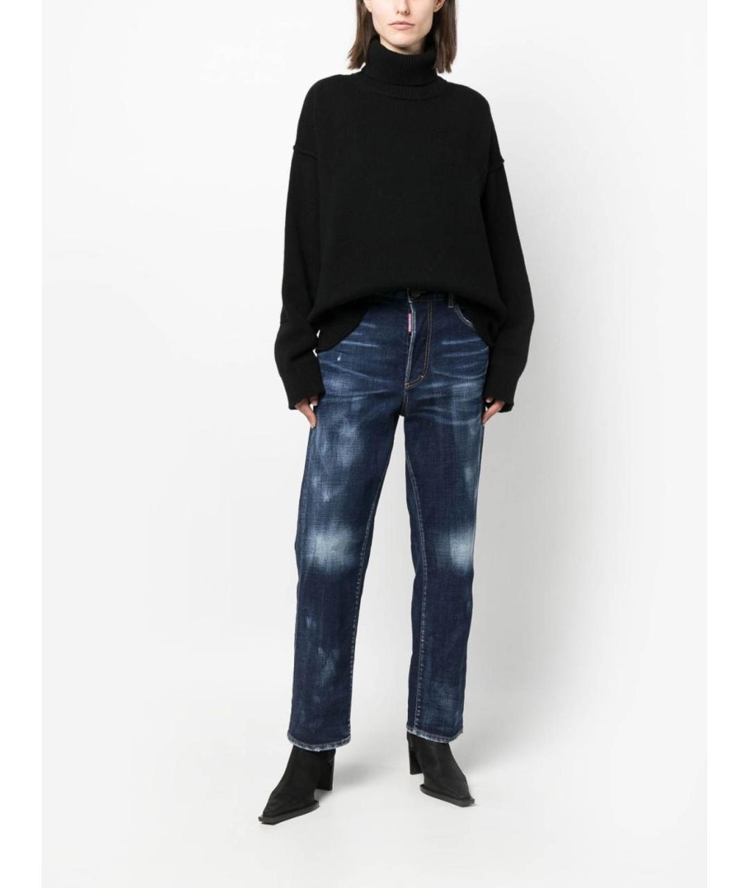 DSQUARED2 Синие хлопковые джинсы клеш, фото 2