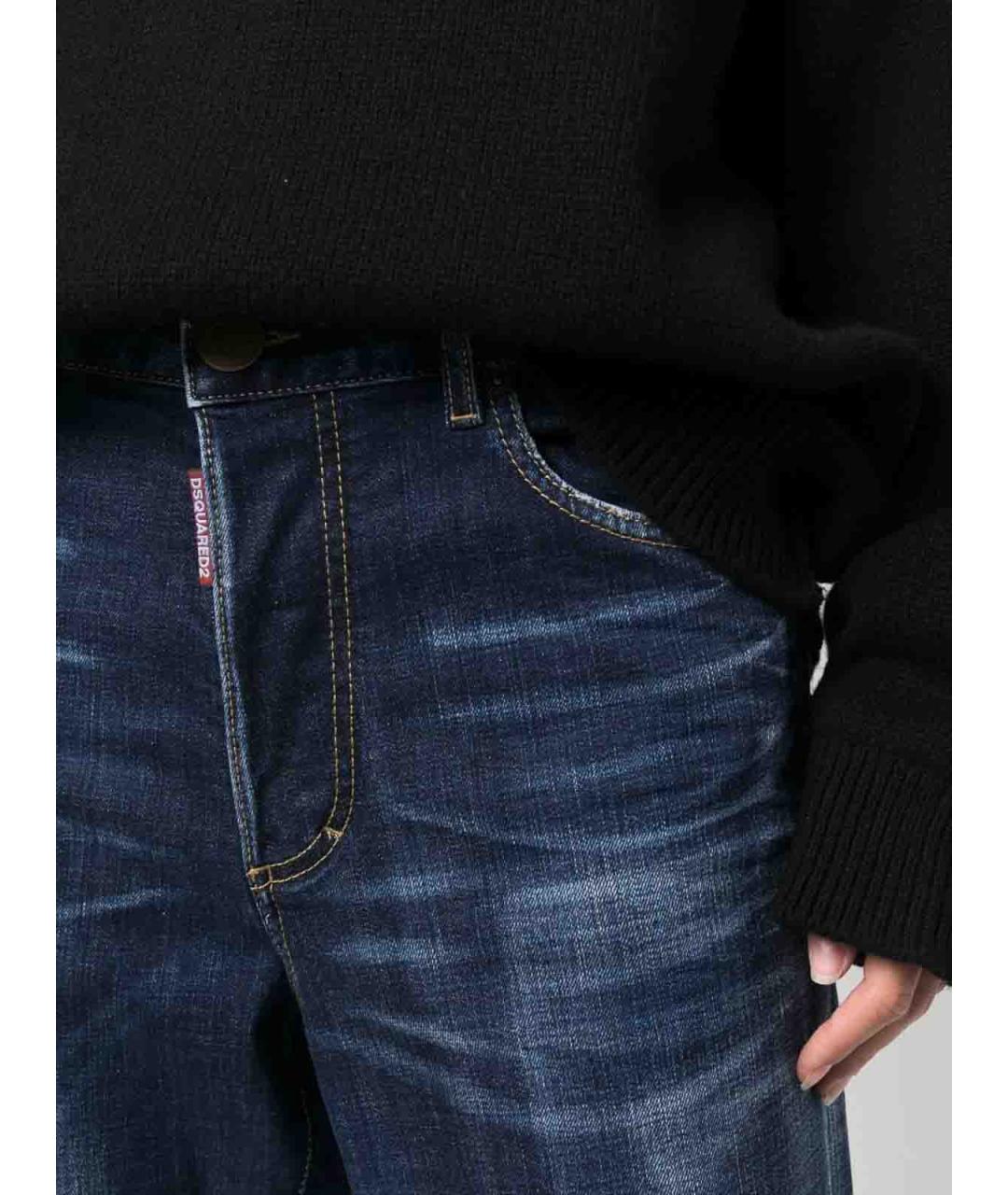 DSQUARED2 Синие хлопковые джинсы клеш, фото 5