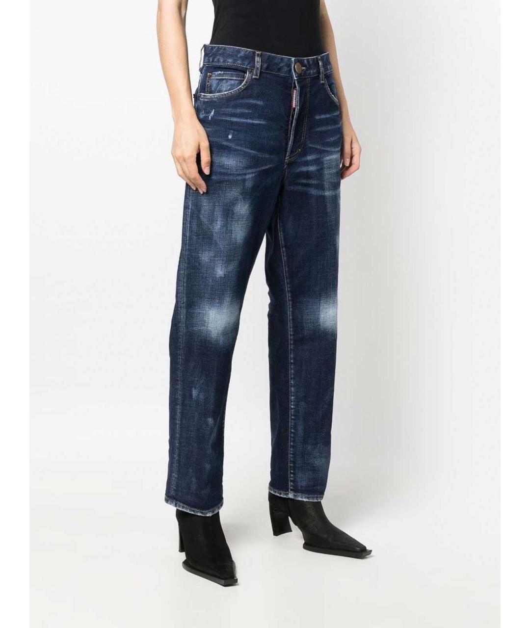 DSQUARED2 Синие хлопковые джинсы клеш, фото 3