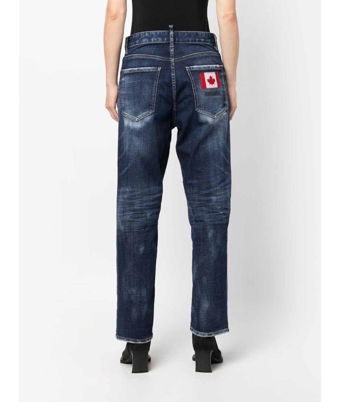 DSQUARED2 Синие хлопковые джинсы клеш, фото 4
