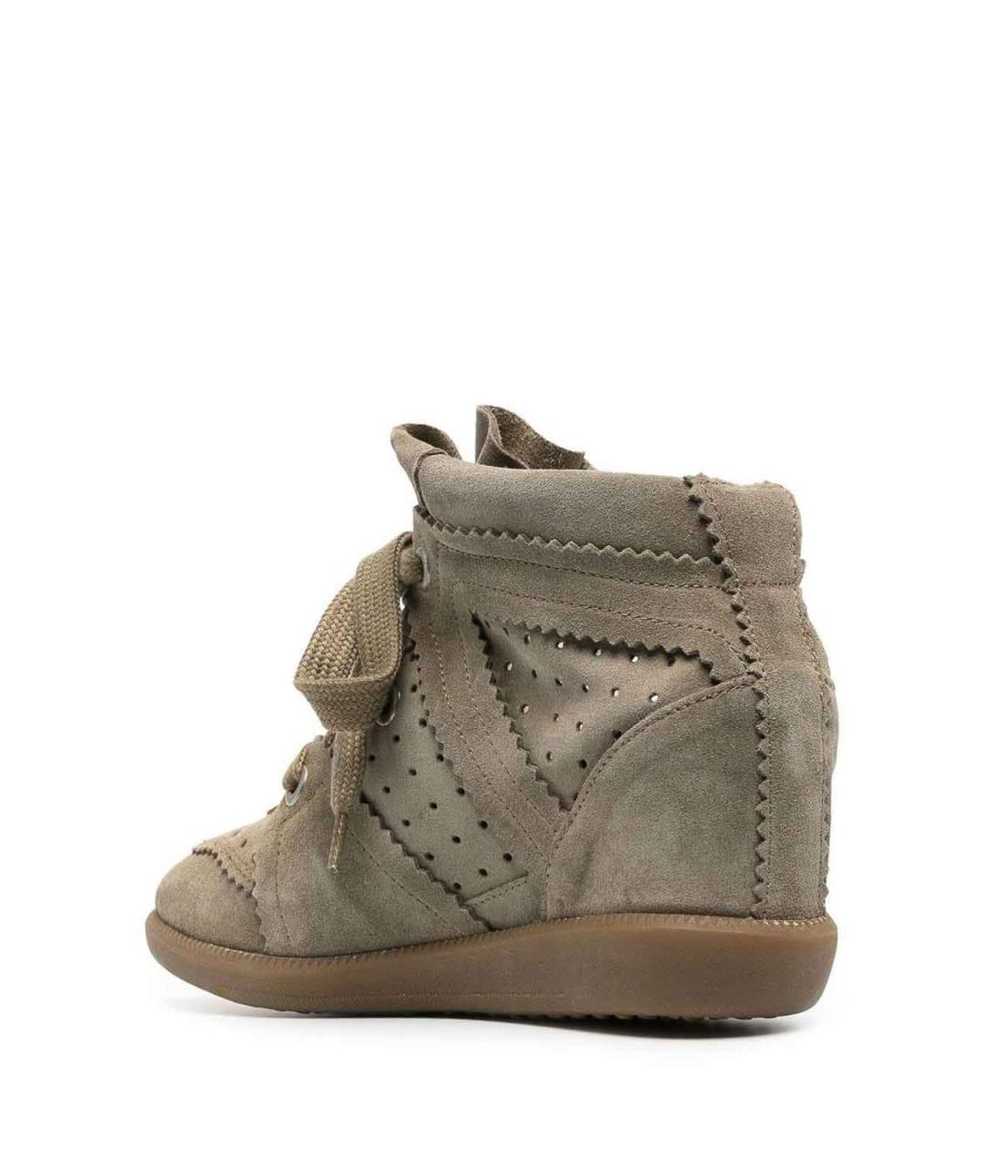 ISABEL MARANT Серые кожаные кроссовки, фото 3