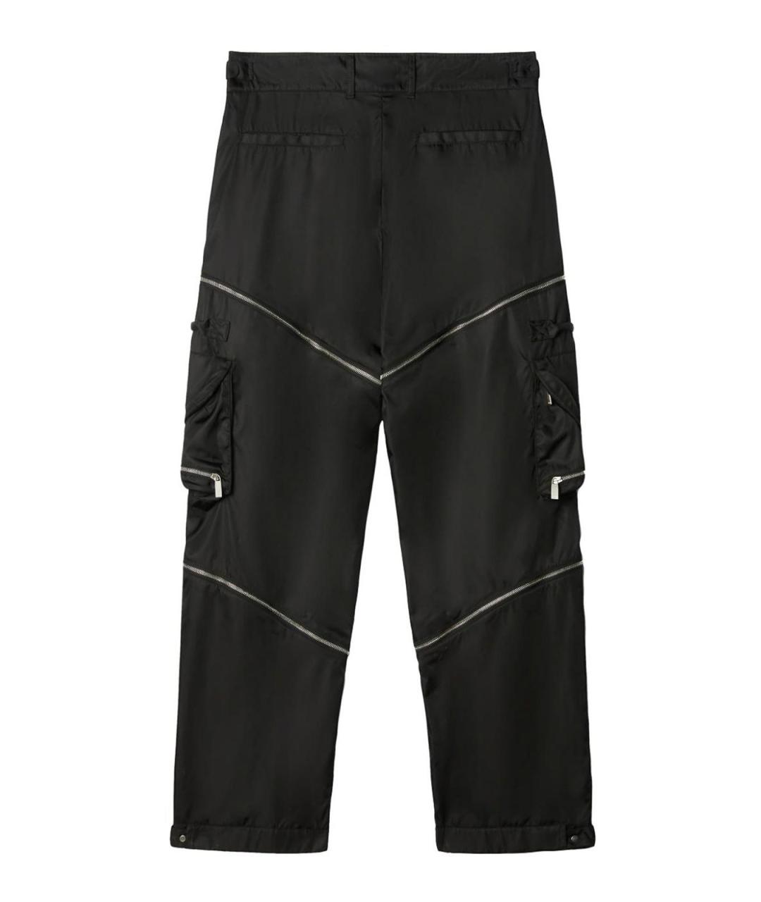 OFF-WHITE Черные полиамидовые повседневные брюки, фото 1
