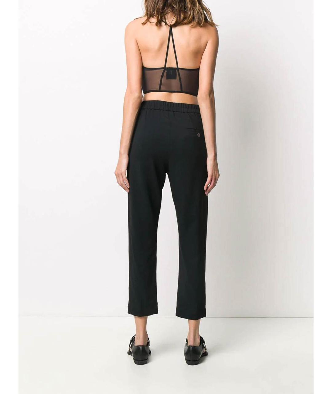 ANN DEMEULEMEESTER Черные хлопковые брюки широкие, фото 4