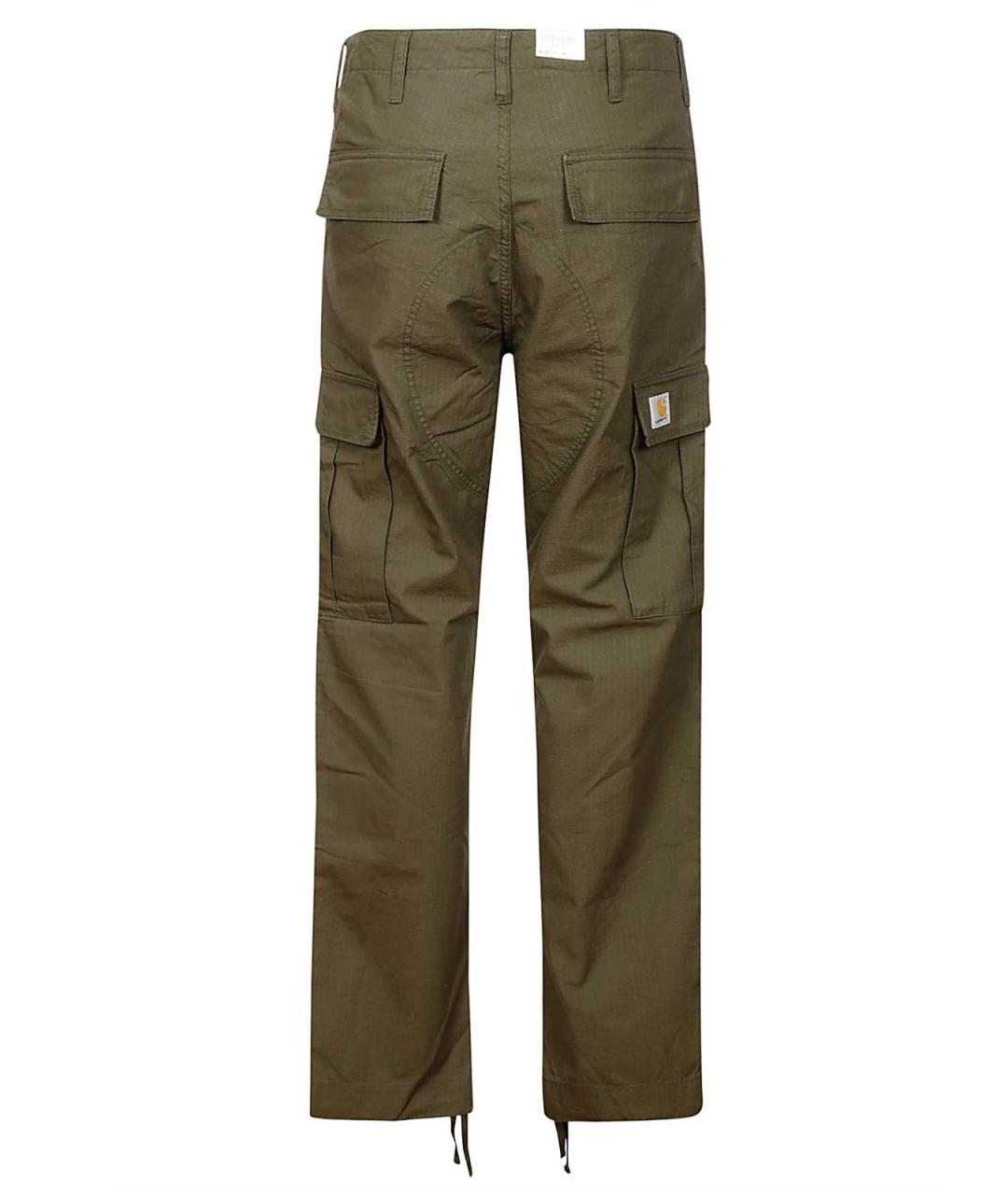CARHARTT Зеленые хлопковые повседневные брюки, фото 2