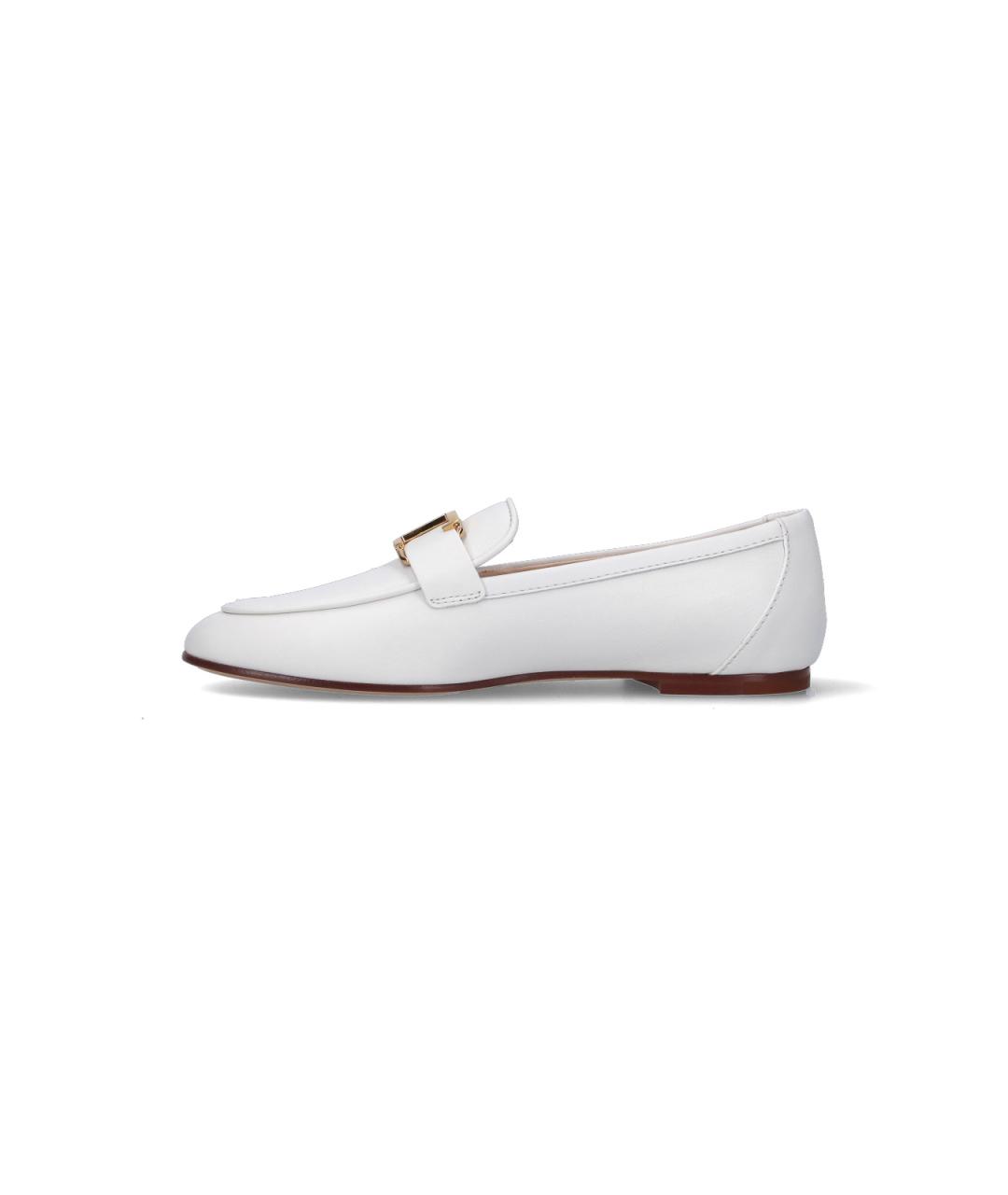 TOD'S Белые кожаные лоферы, фото 3