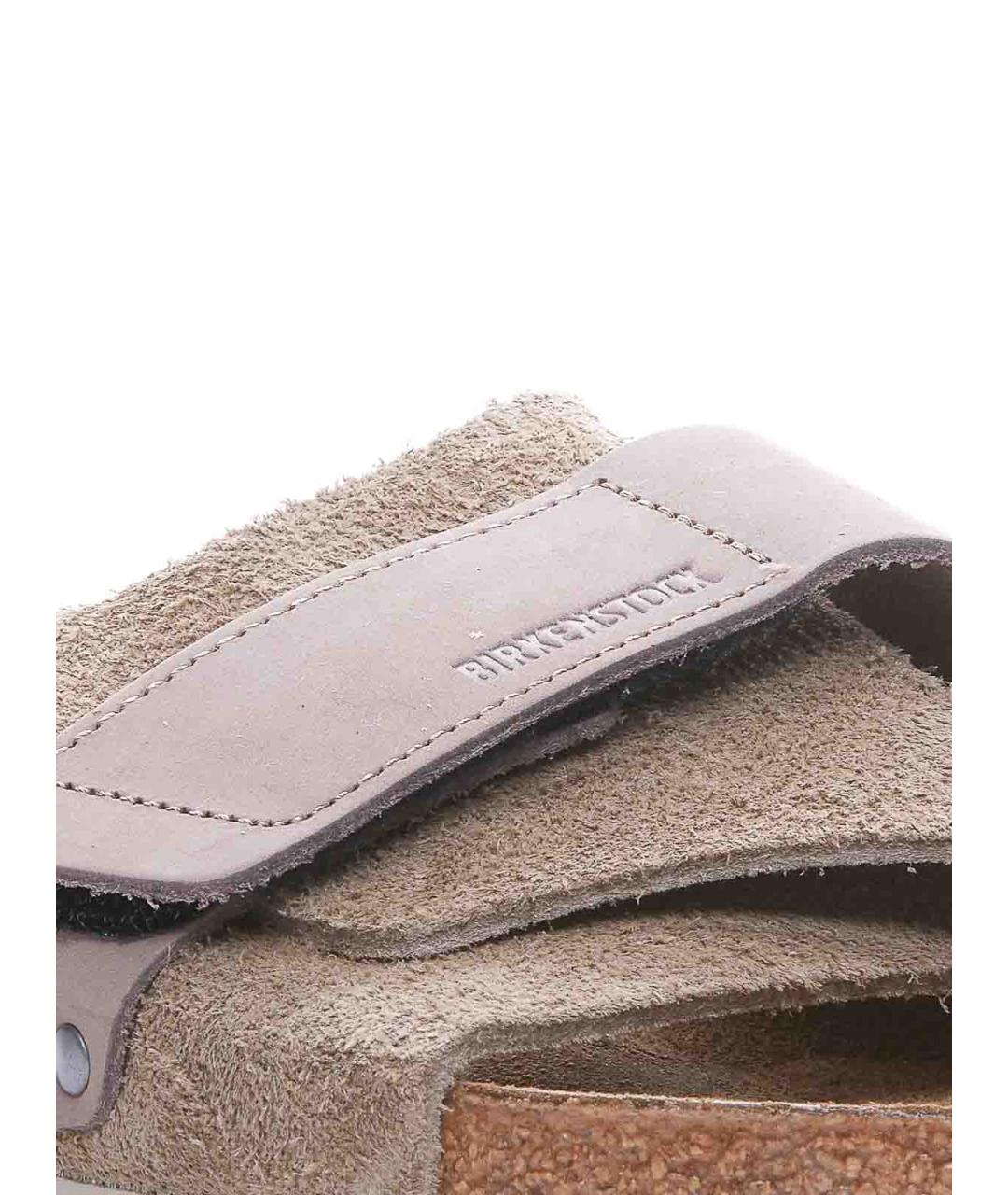 BIRKENSTOCK Бежевые замшевые сандалии, фото 3