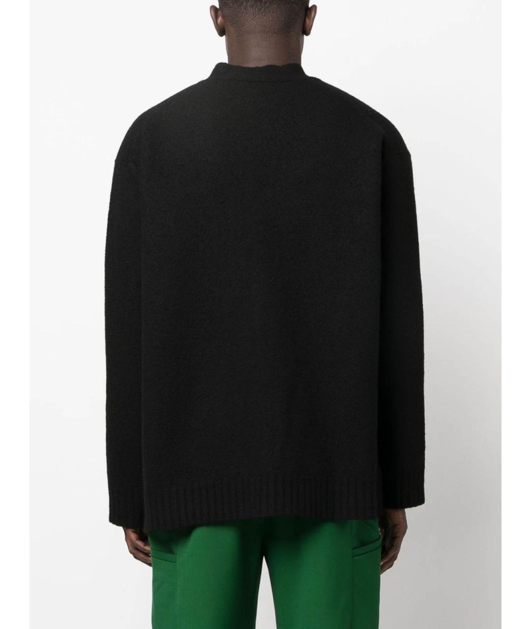 JIL SANDER Черный шерстяной кардиган, фото 3