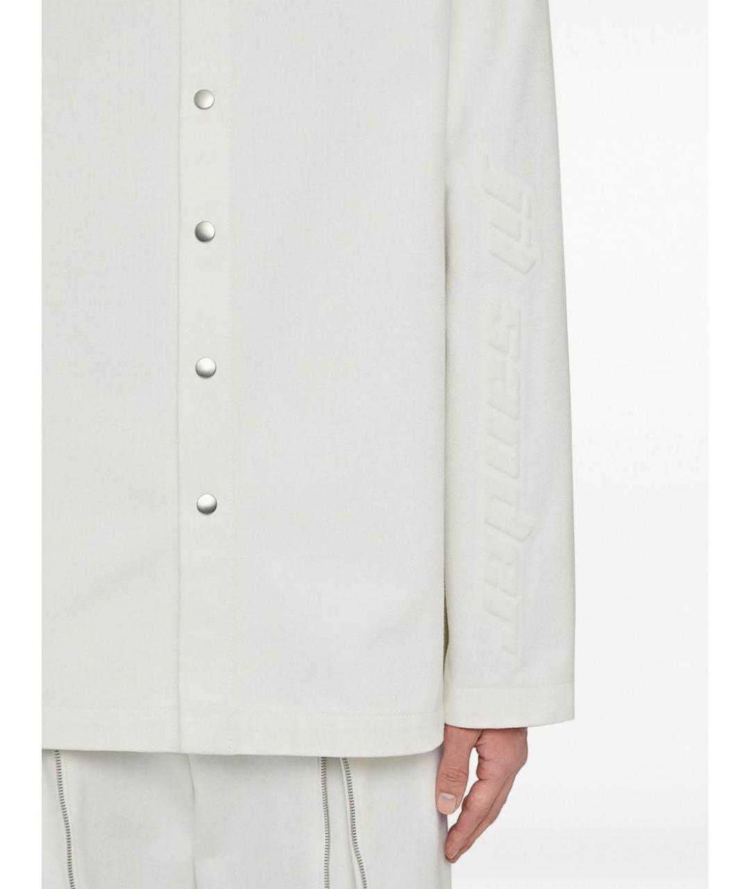 JIL SANDER Белая хлопковая классическая рубашка, фото 3